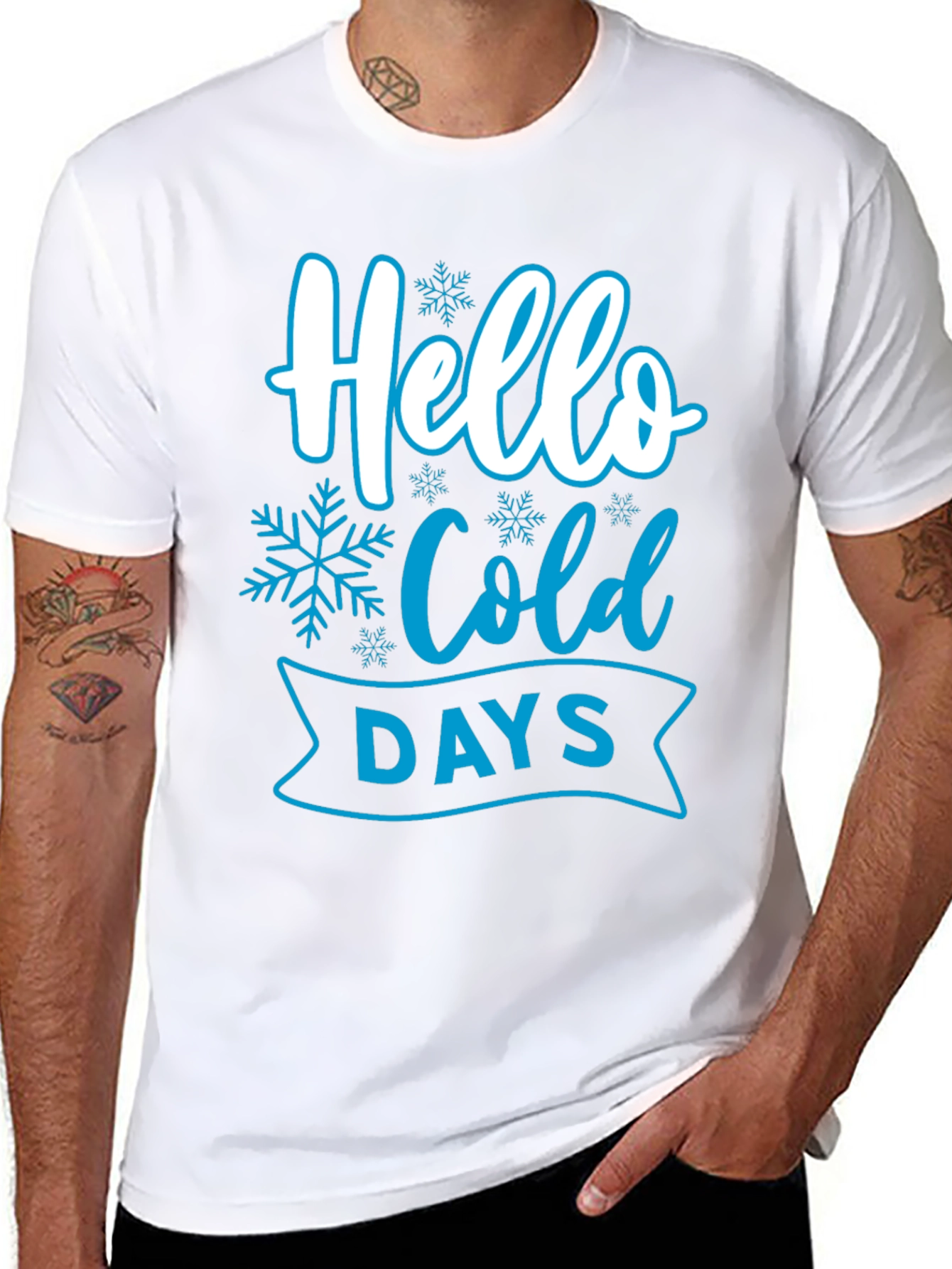 Hello Cold Days T-Shirt - Winter Holiday Apparel