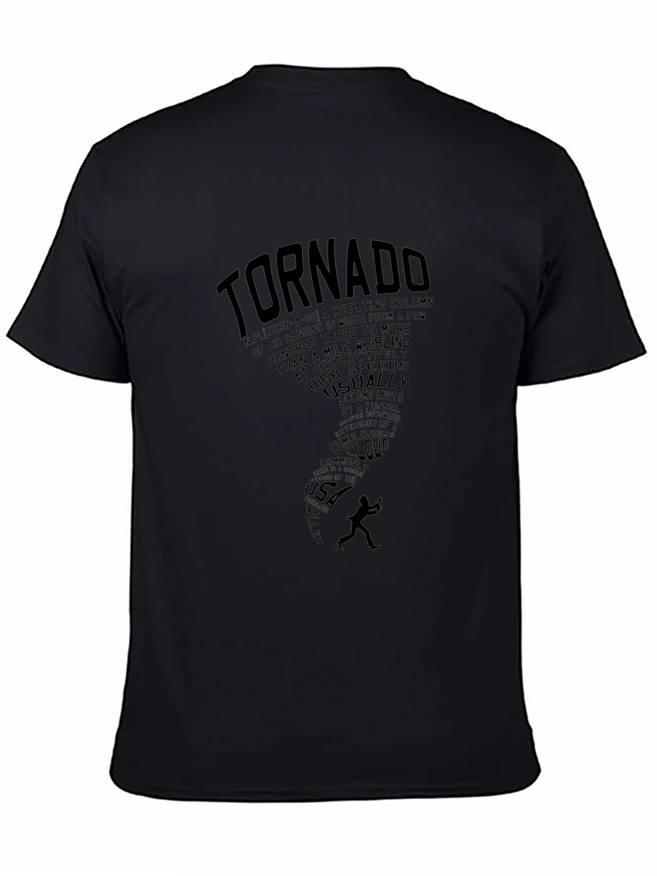 Tornado Graphic Tee - Black Short Sleeve