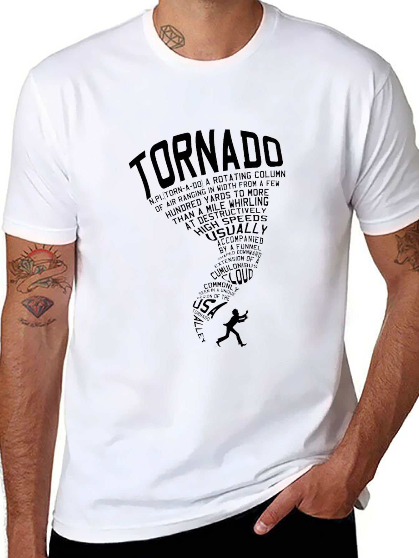 Tornado Graphic Tee - Black Short Sleeve