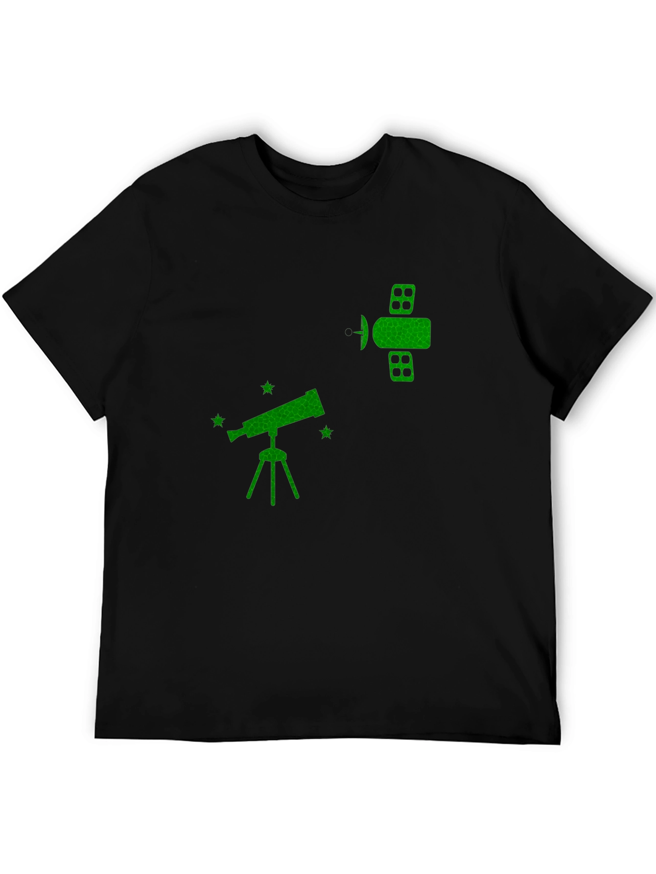 Astronomy T-Shirt - Telescope & Satellite Graphic Tee