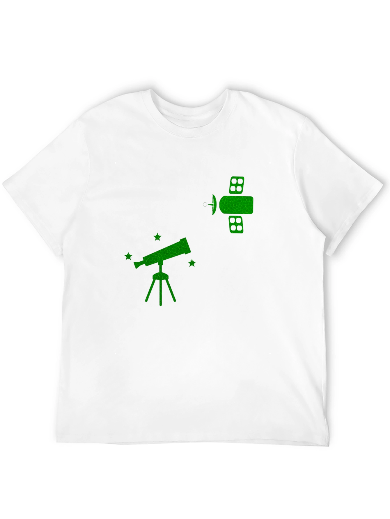 Astronomy T-Shirt - Telescope & Satellite Graphic Tee
