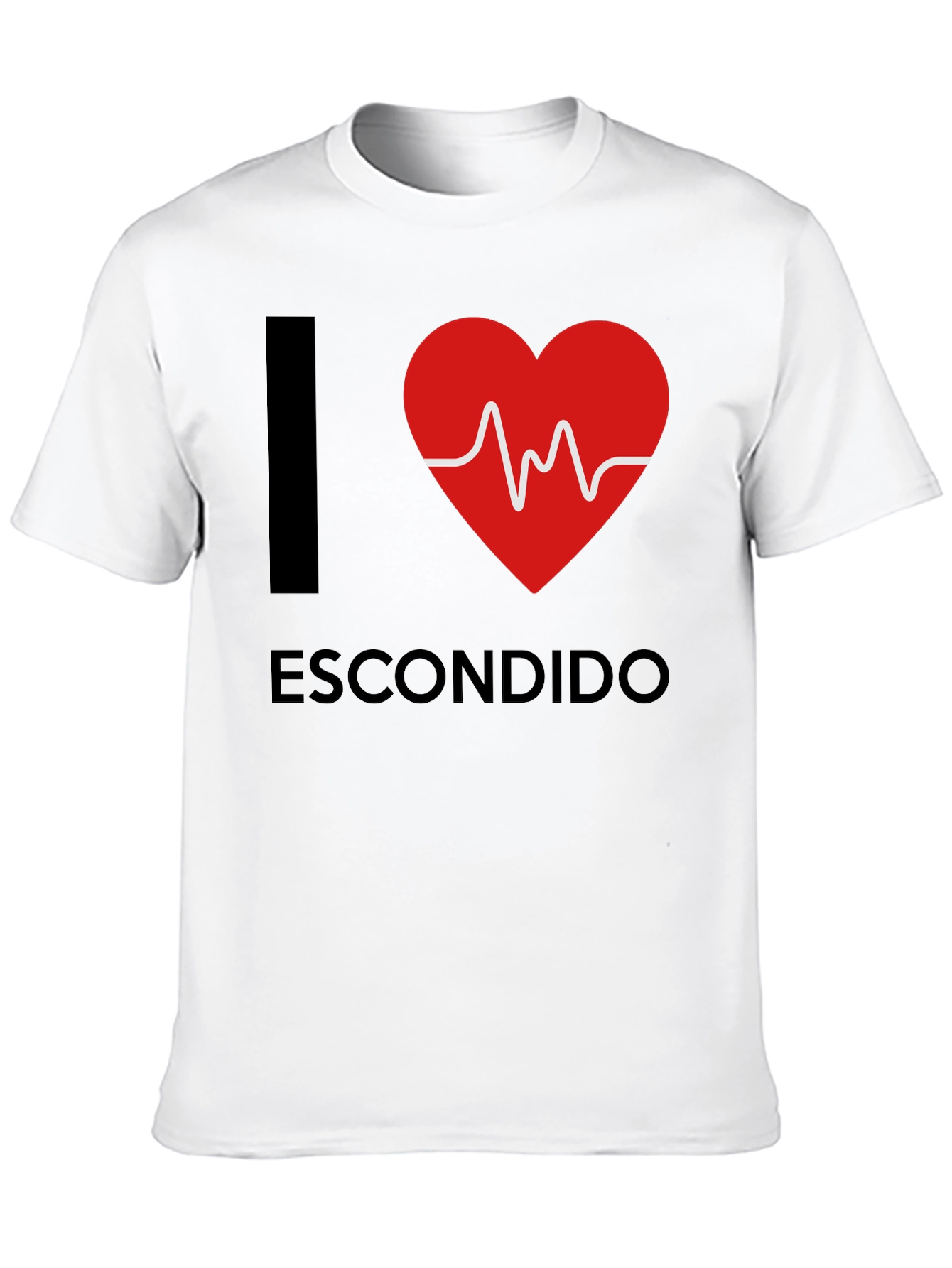 I Heart Escondido T-Shirt Black Cotton Casual