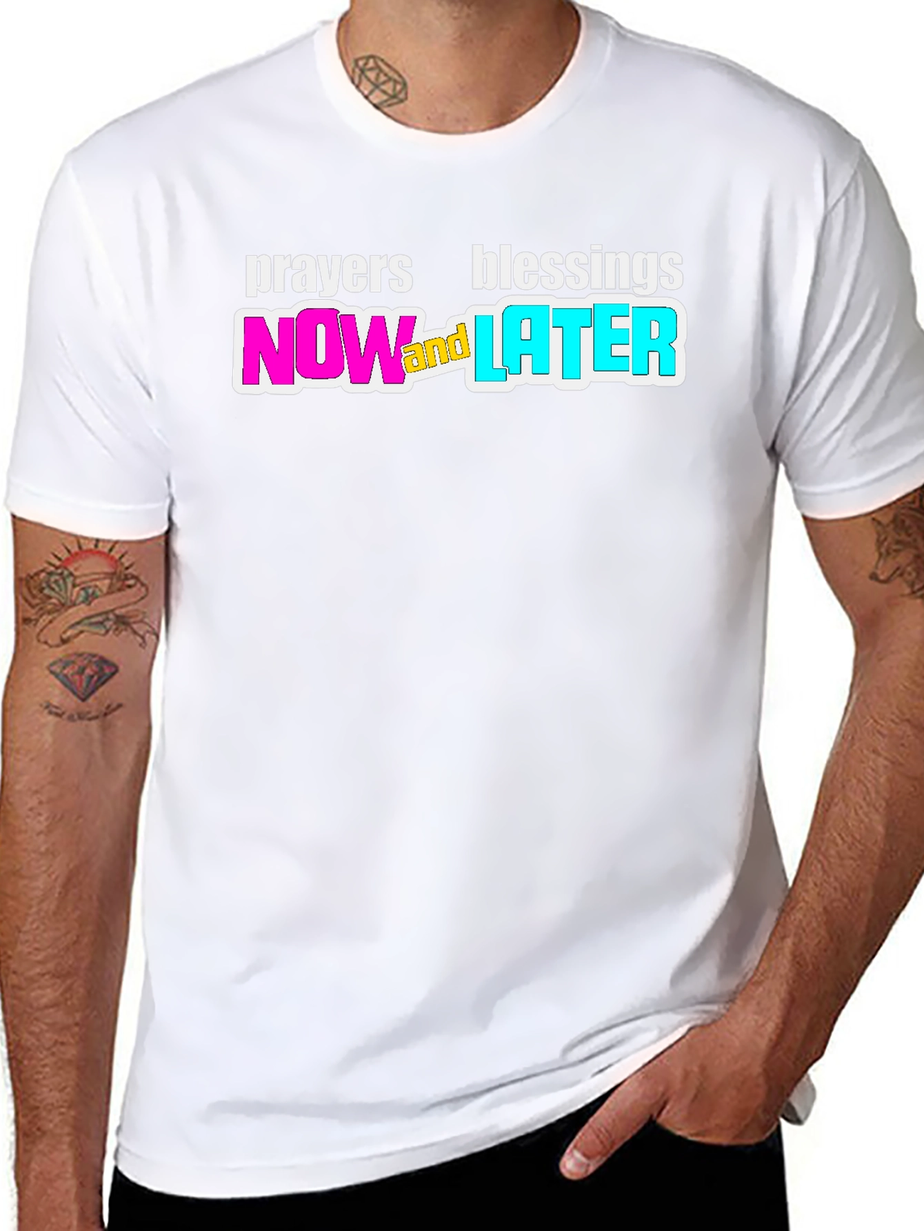 Prayers Blessings Now and Later Black T-Shirt