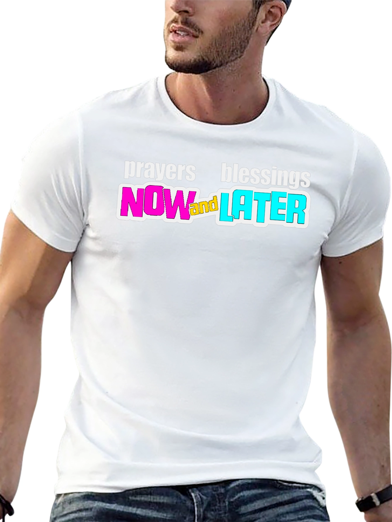 Prayers Blessings Now and Later Black T-Shirt