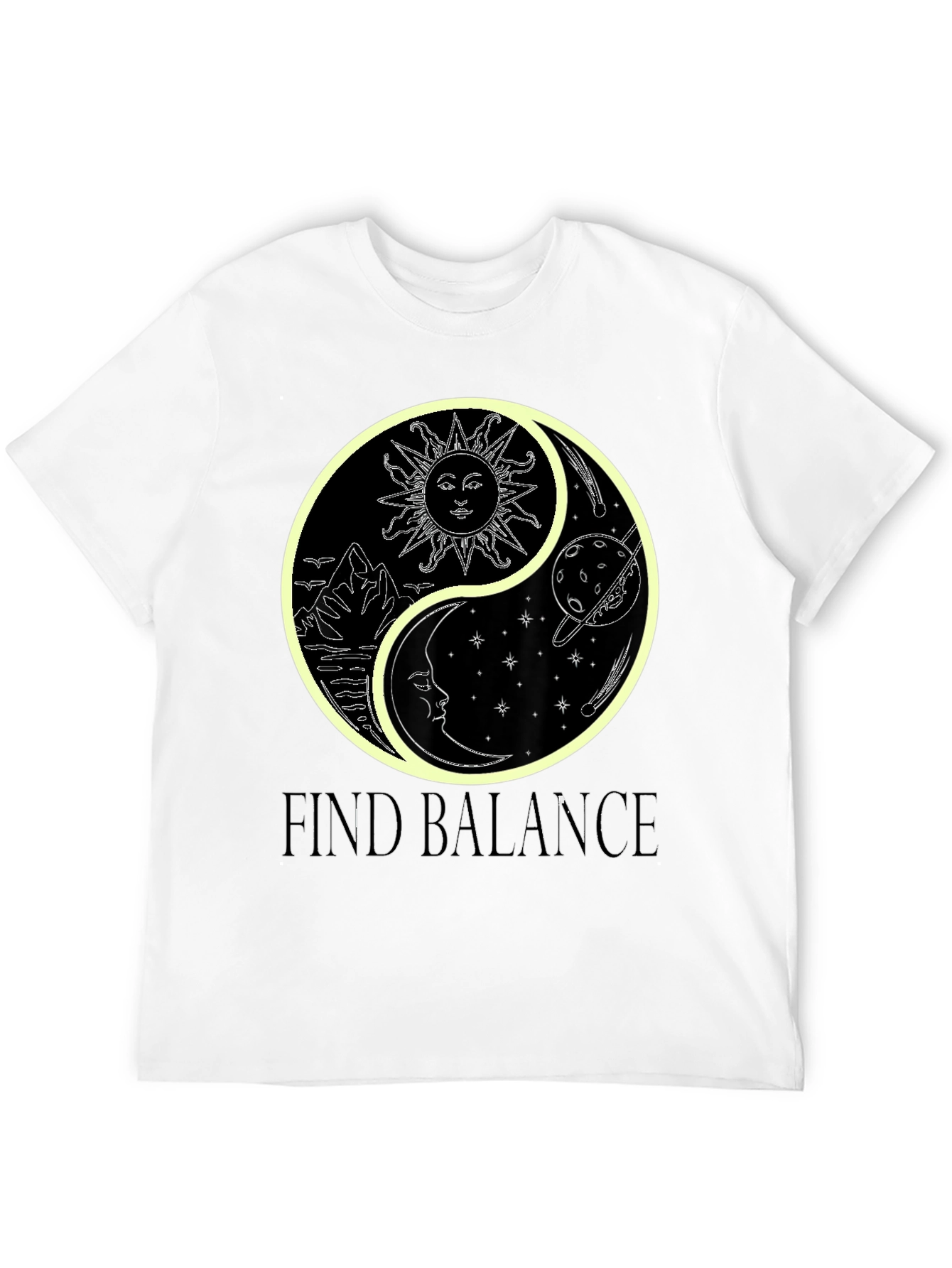 Yin Yang Find Balance Graphic Tee