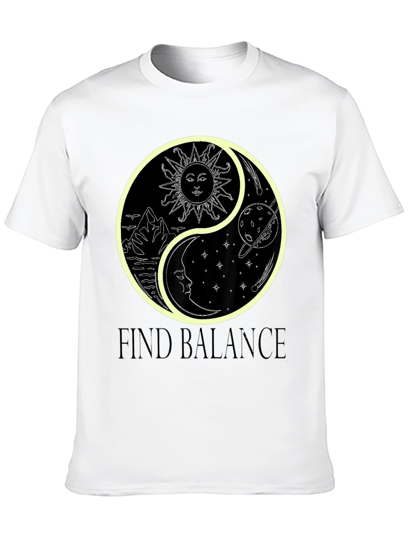 Yin Yang Find Balance Graphic Tee