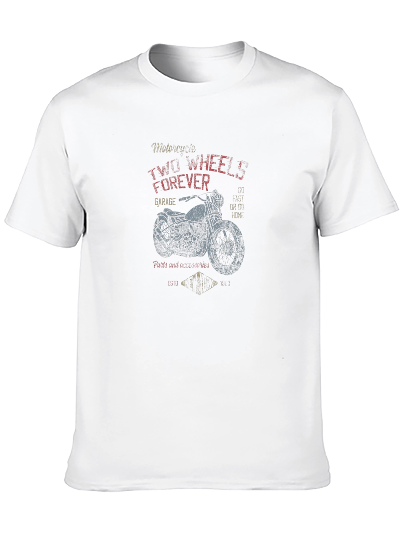 Motorcycle Two Wheels Forever Graphic Tee
