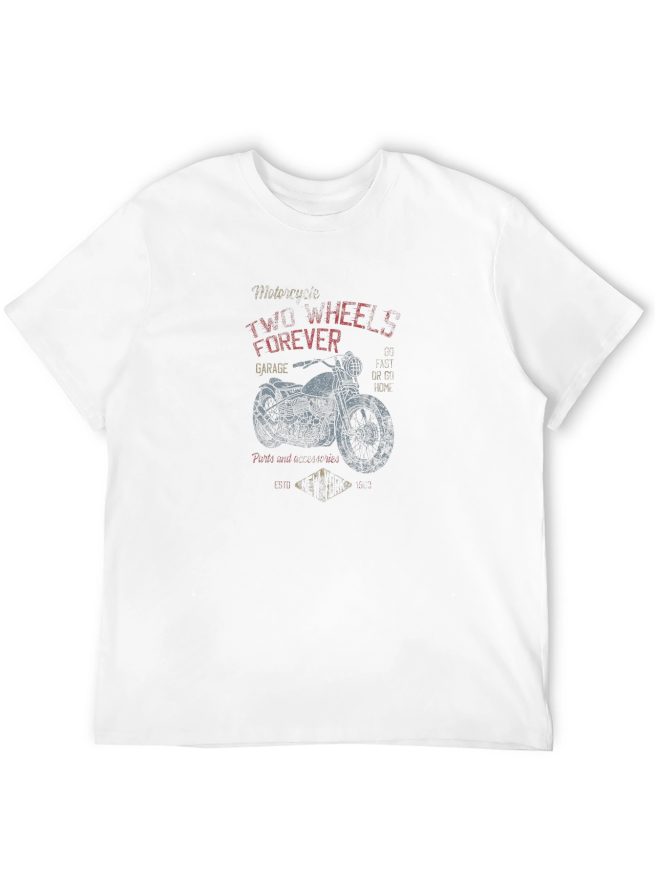 Motorcycle Two Wheels Forever Graphic Tee