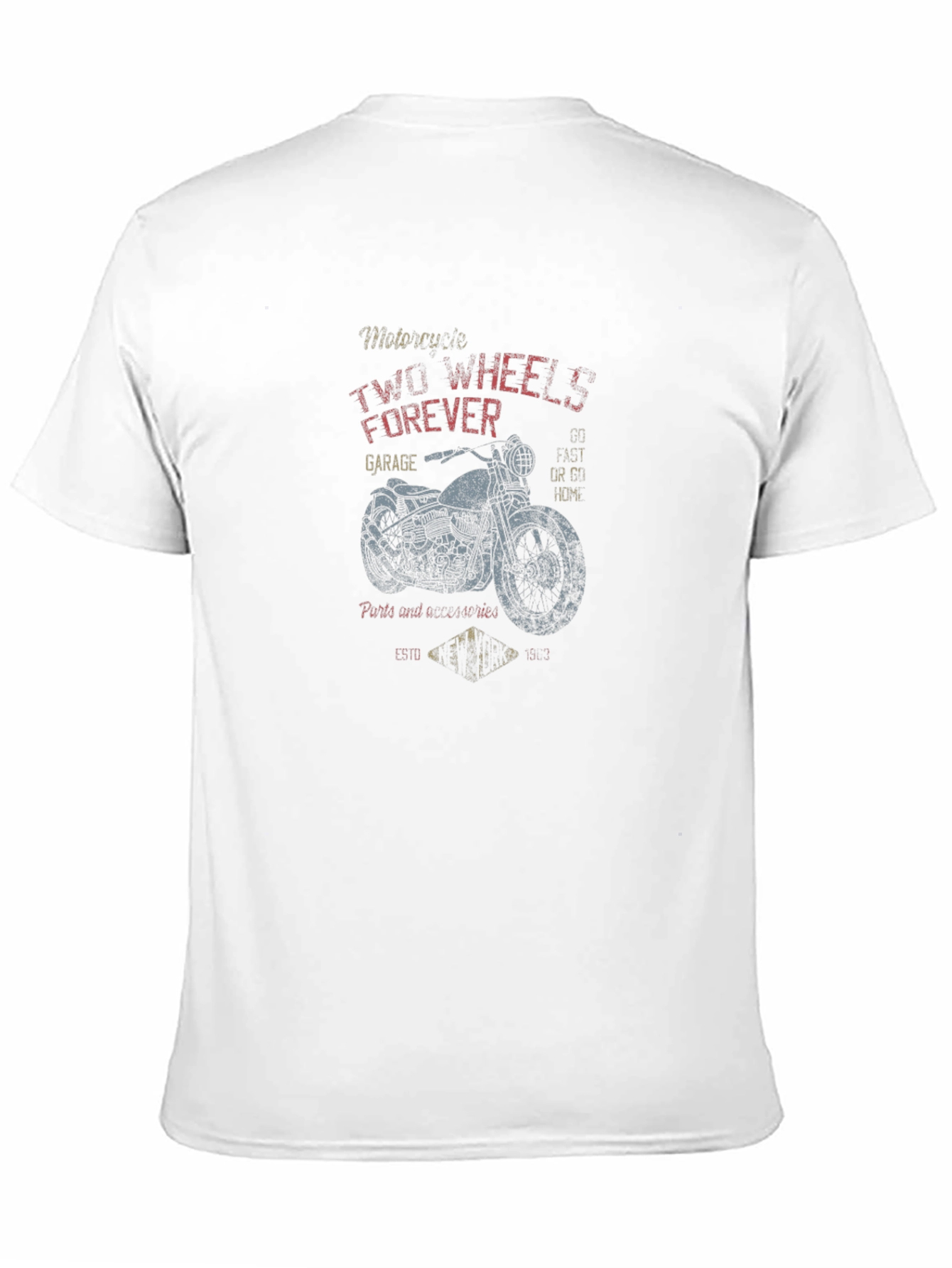 Motorcycle Two Wheels Forever Graphic Tee