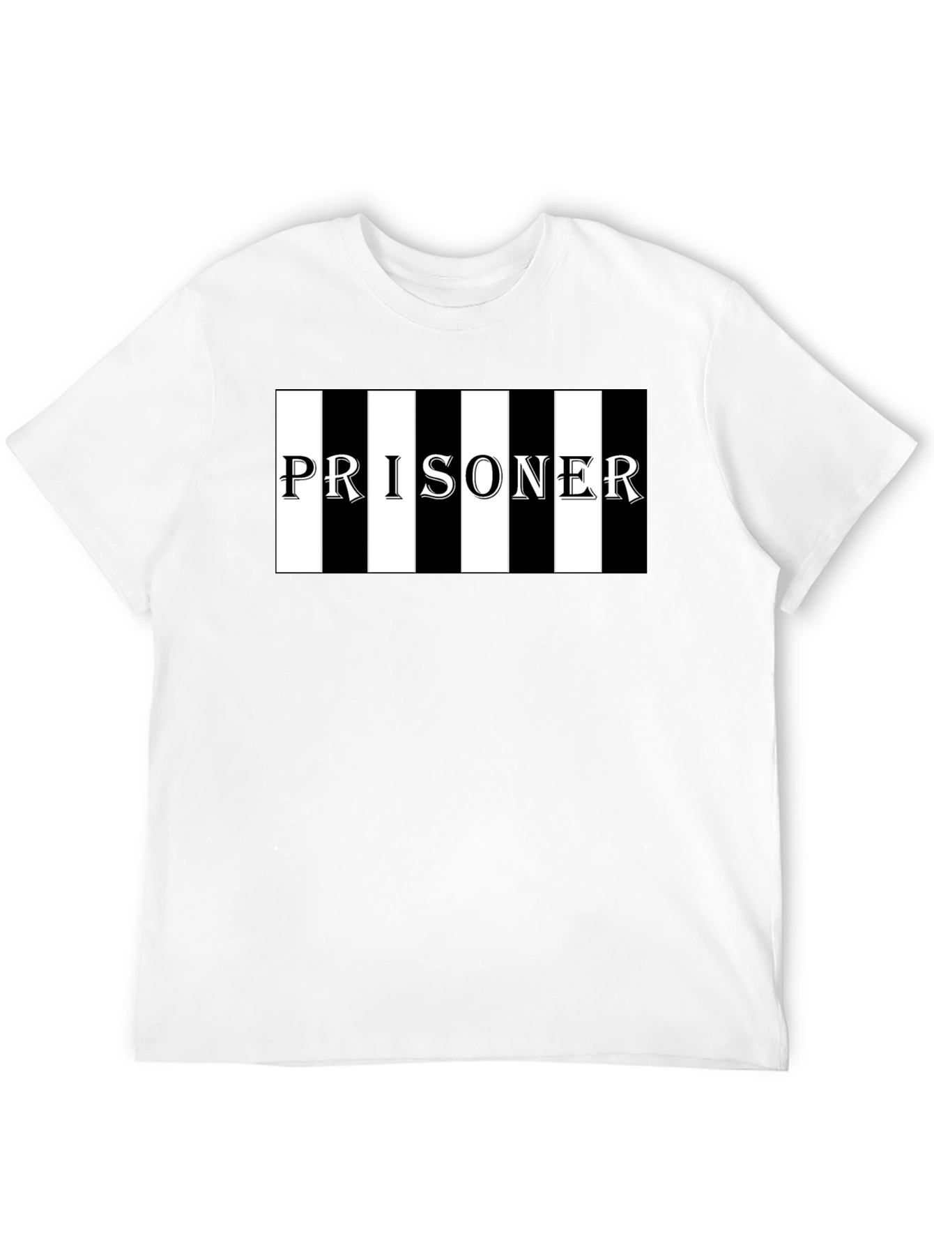 Prisoner Striped Graphic T-Shirt