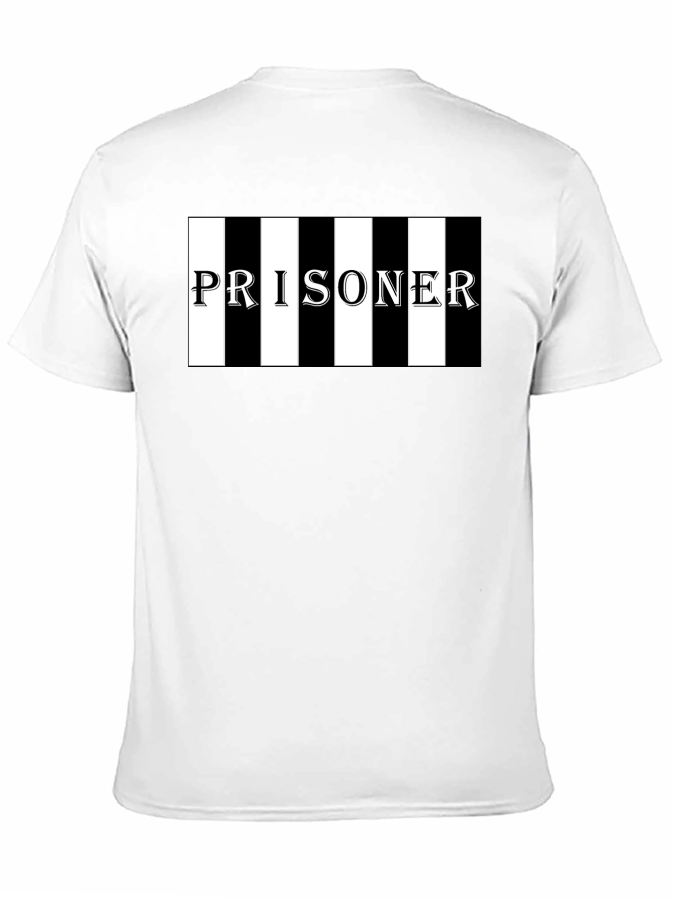 Prisoner Striped Graphic T-Shirt