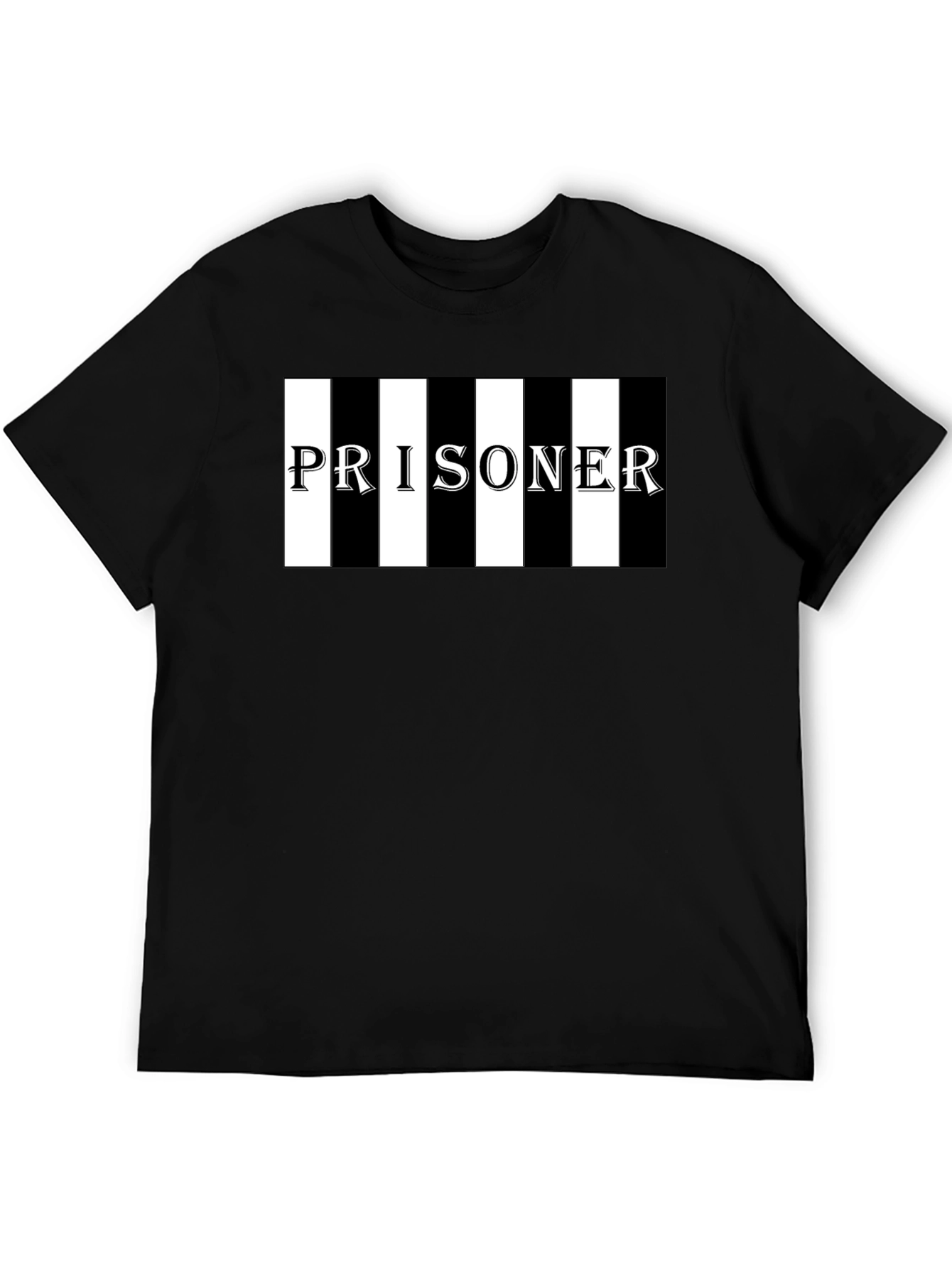Prisoner Striped Graphic T-Shirt