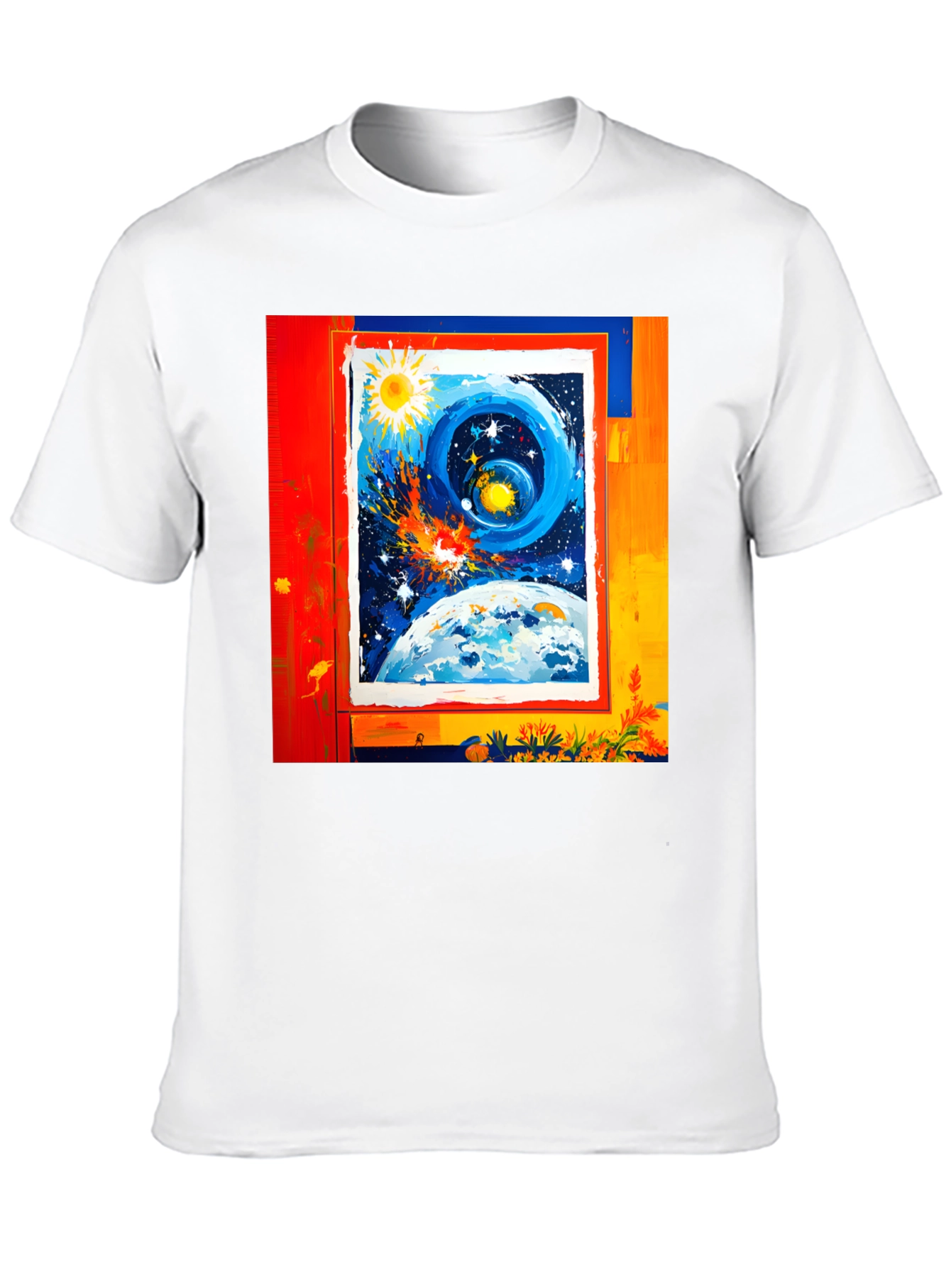 Cosmic Dream T-Shirt - Artistic Celestial Design