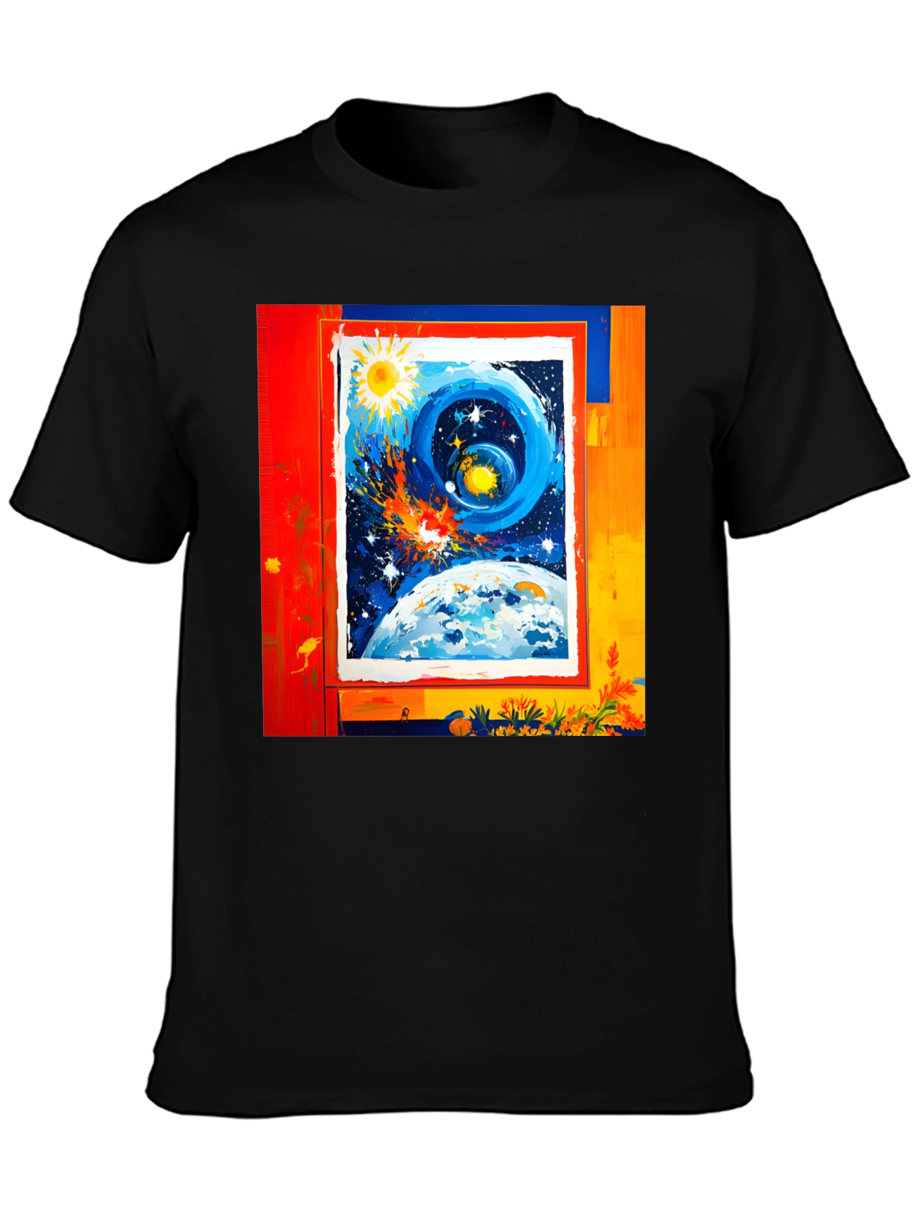 Cosmic Dream T-Shirt - Artistic Celestial Design