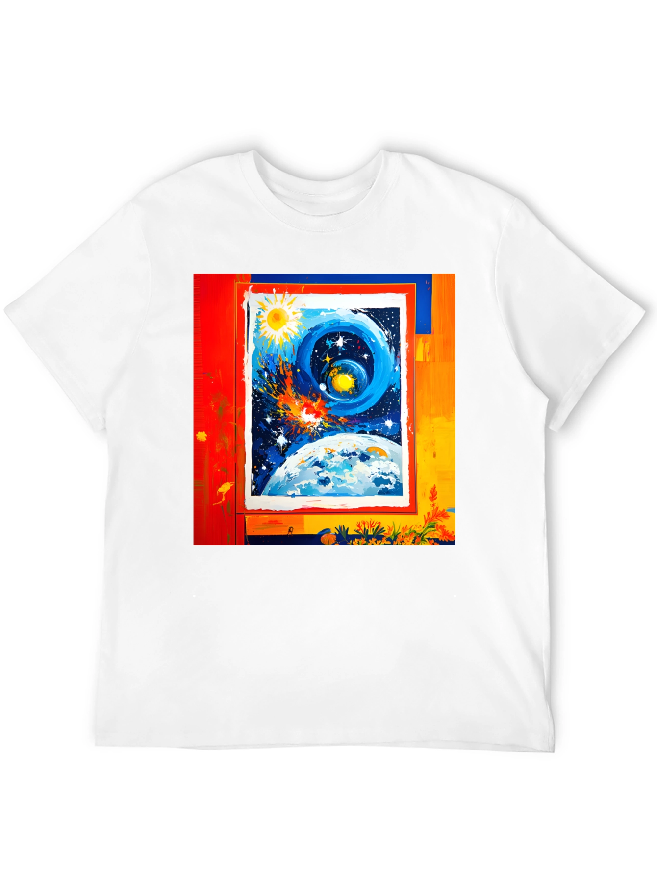 Cosmic Dream T-Shirt - Artistic Celestial Design