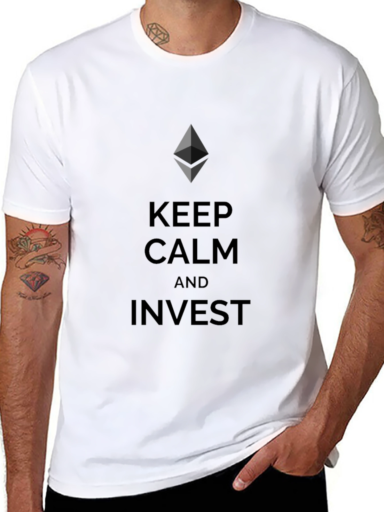 Keep Calm & Invest Black T-Shirt