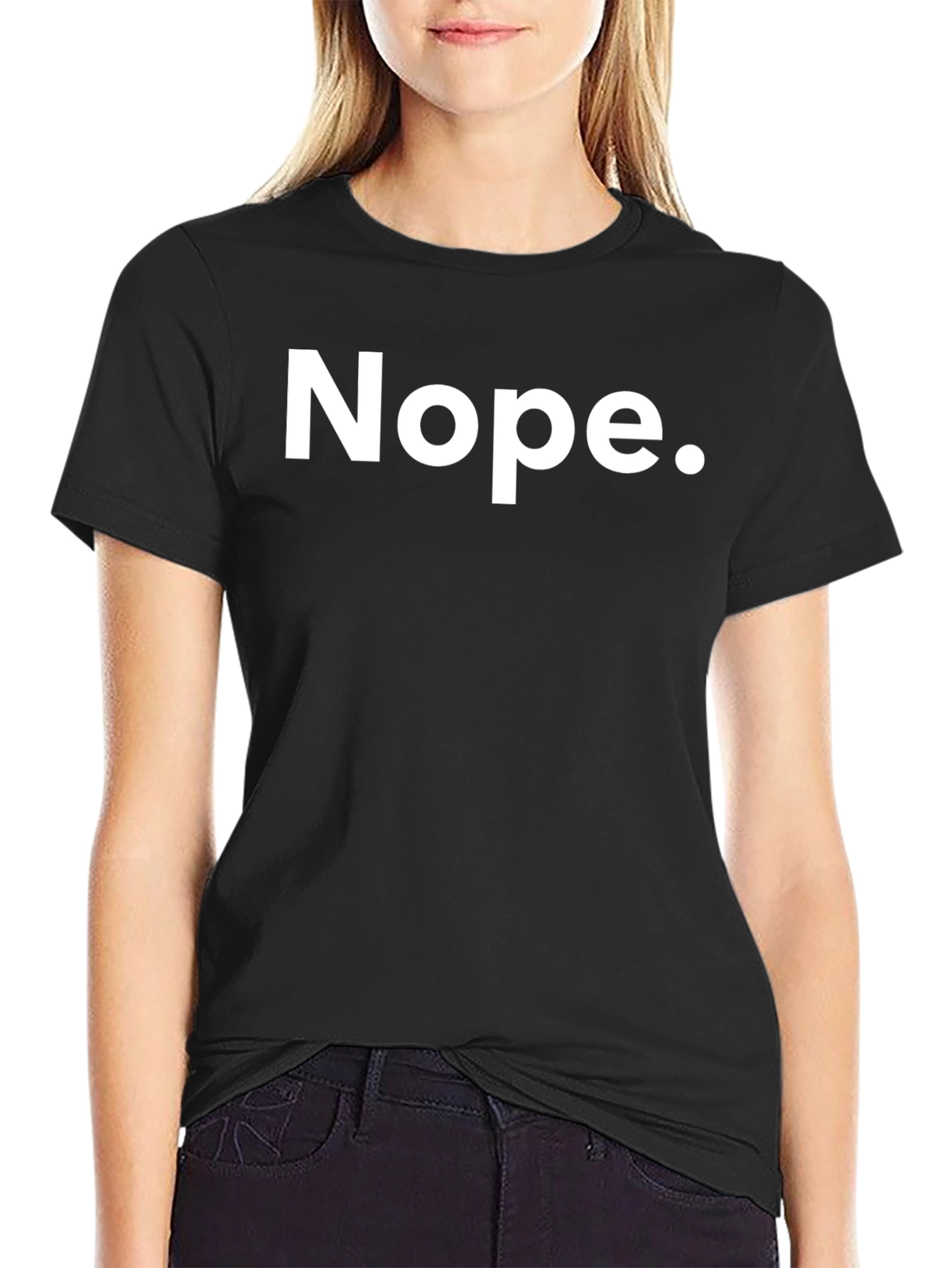 Nope. Graphic Black T-Shirt