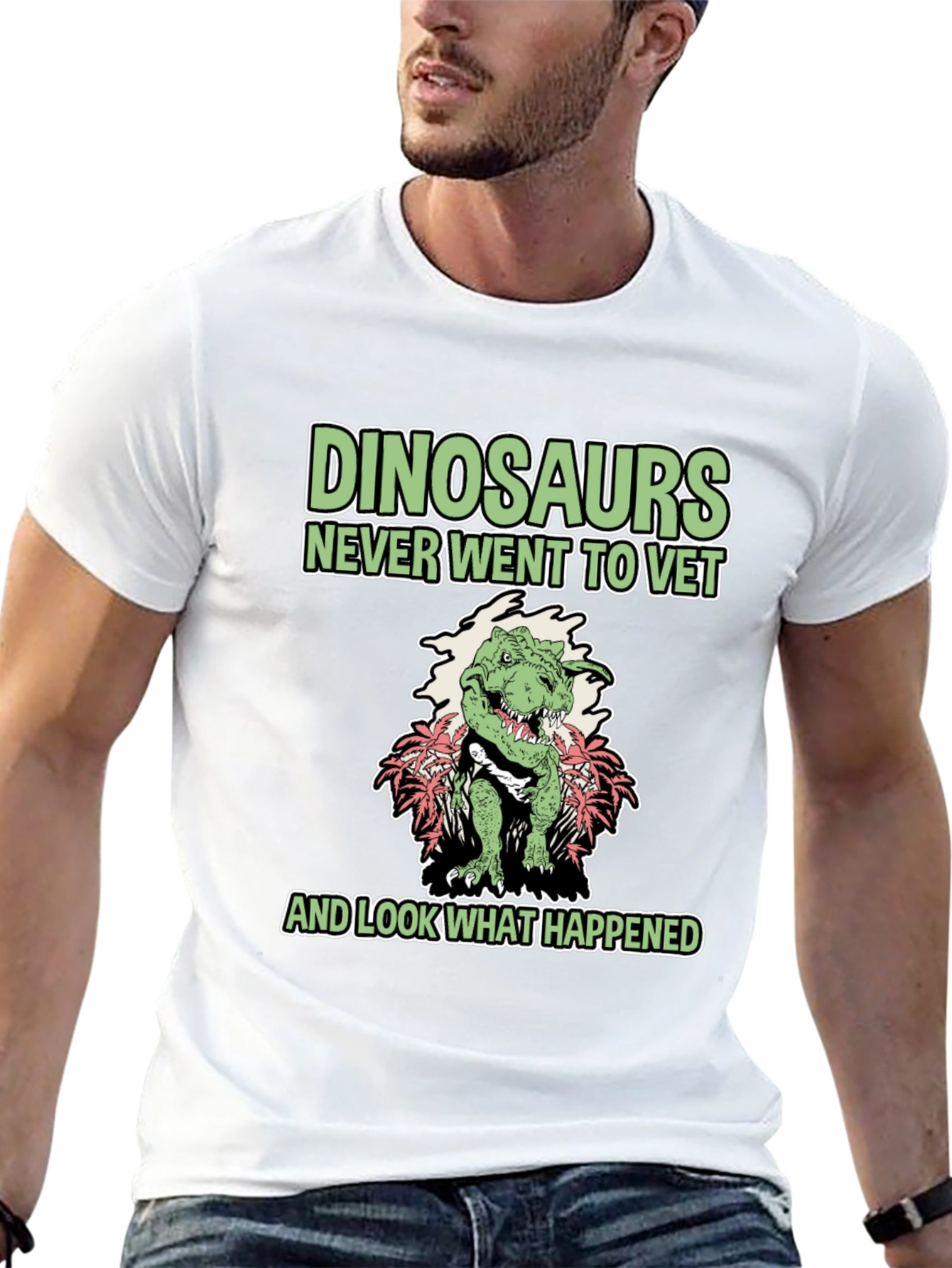Dinosaurs Never Went to Vet Funny T-Shirt