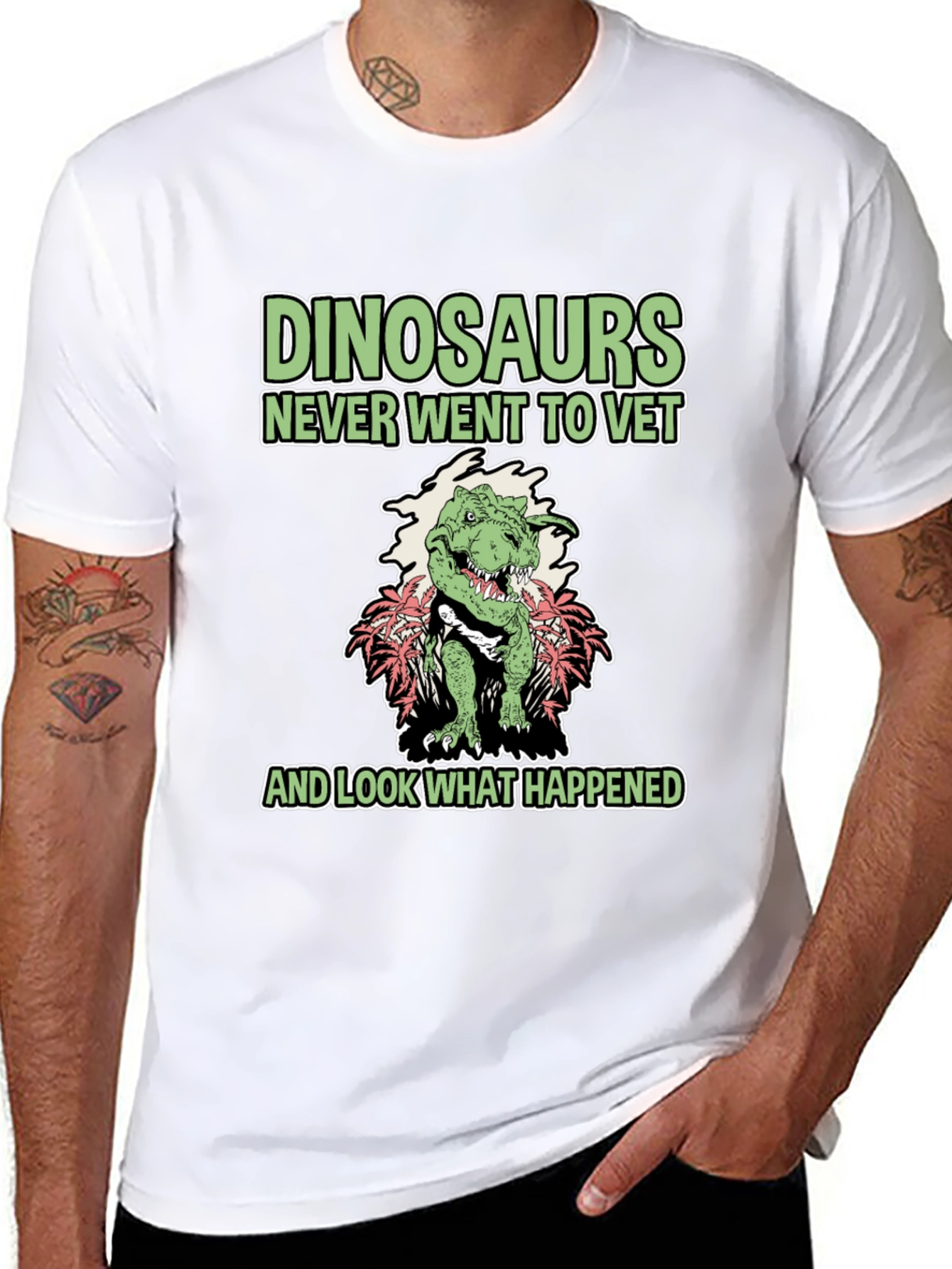 Dinosaurs Never Went to Vet Funny T-Shirt
