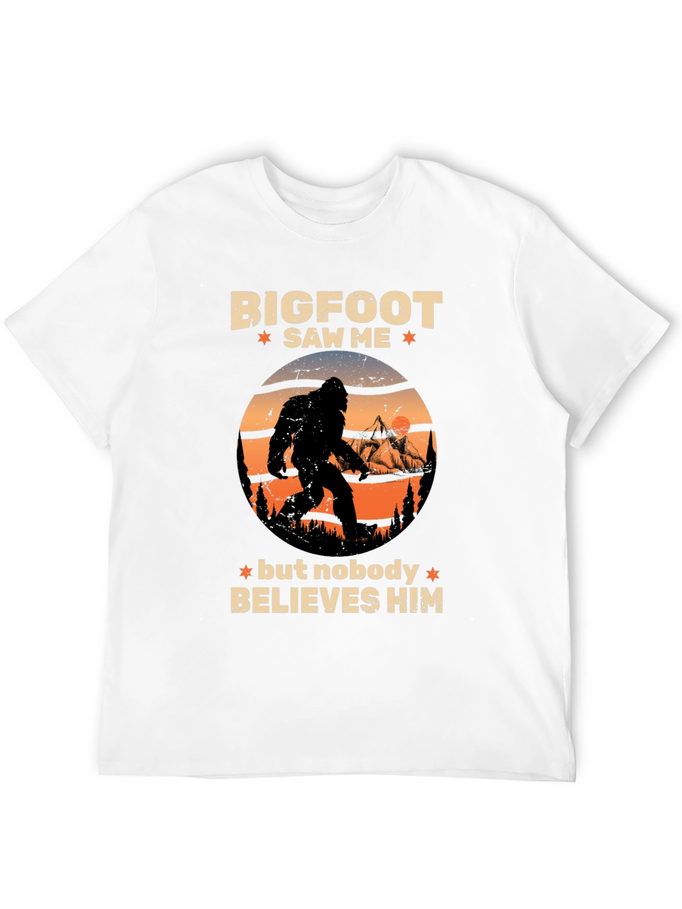 Bigfoot Saw Me Funny Graphic T-Shirt