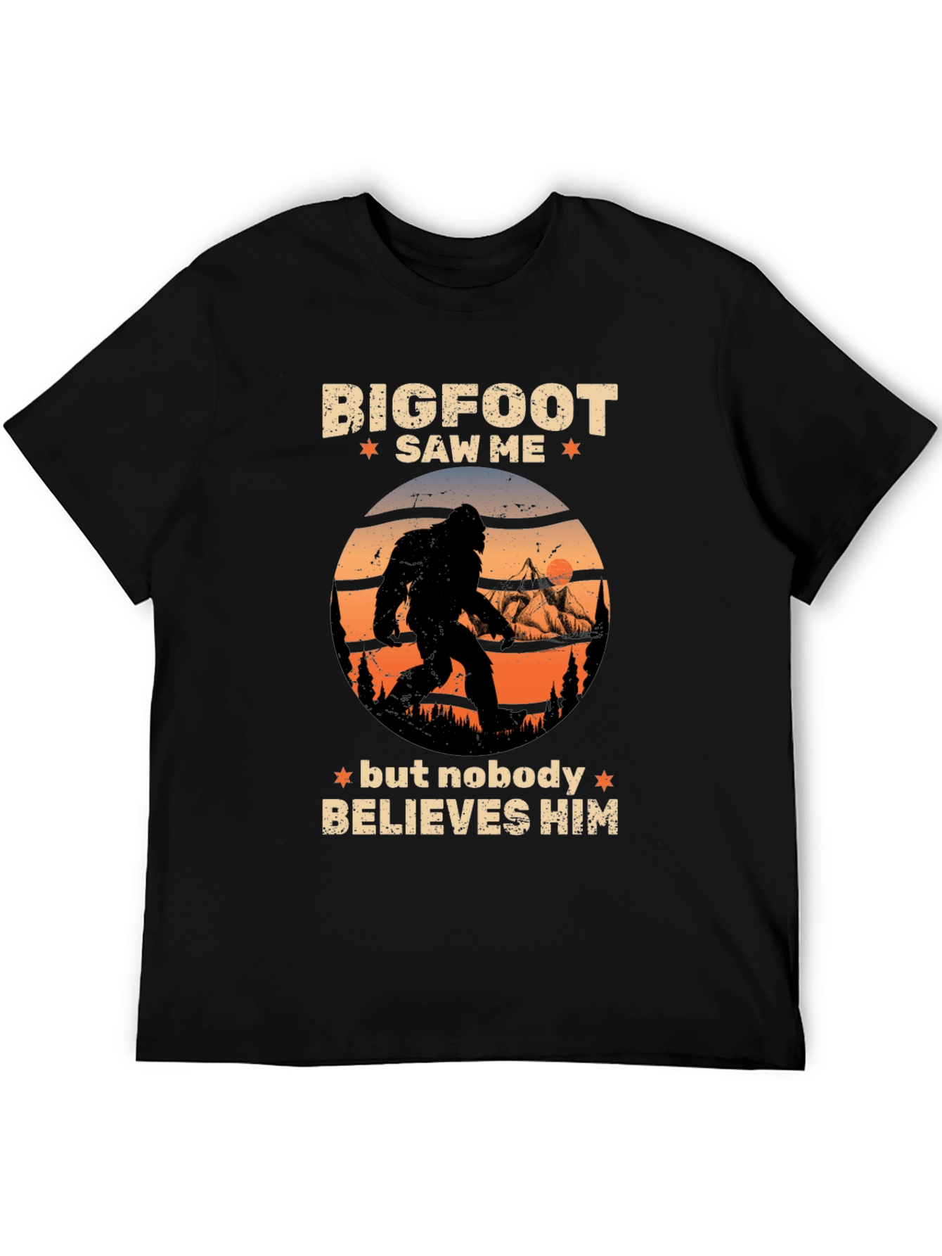 Bigfoot Saw Me Funny Graphic T-Shirt