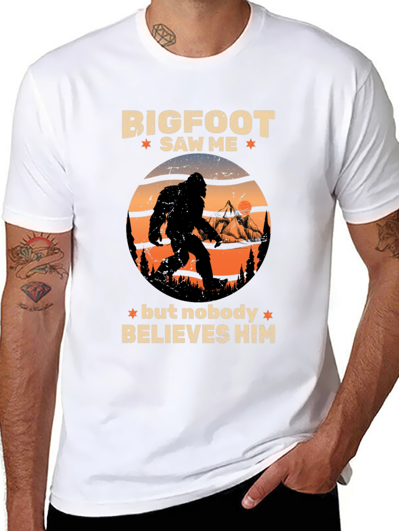Bigfoot Saw Me Funny Graphic T-Shirt