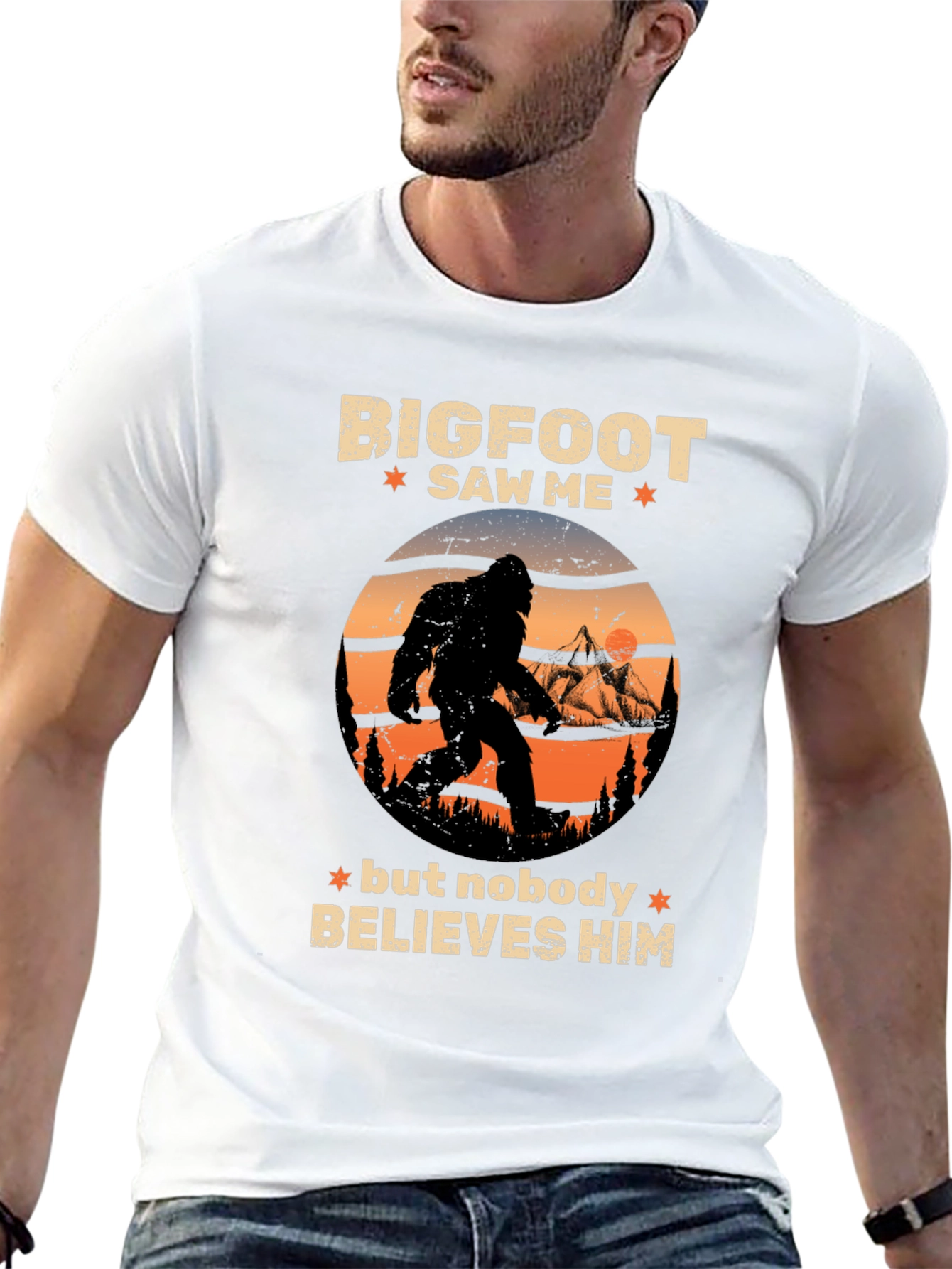 Bigfoot Saw Me Funny Graphic T-Shirt