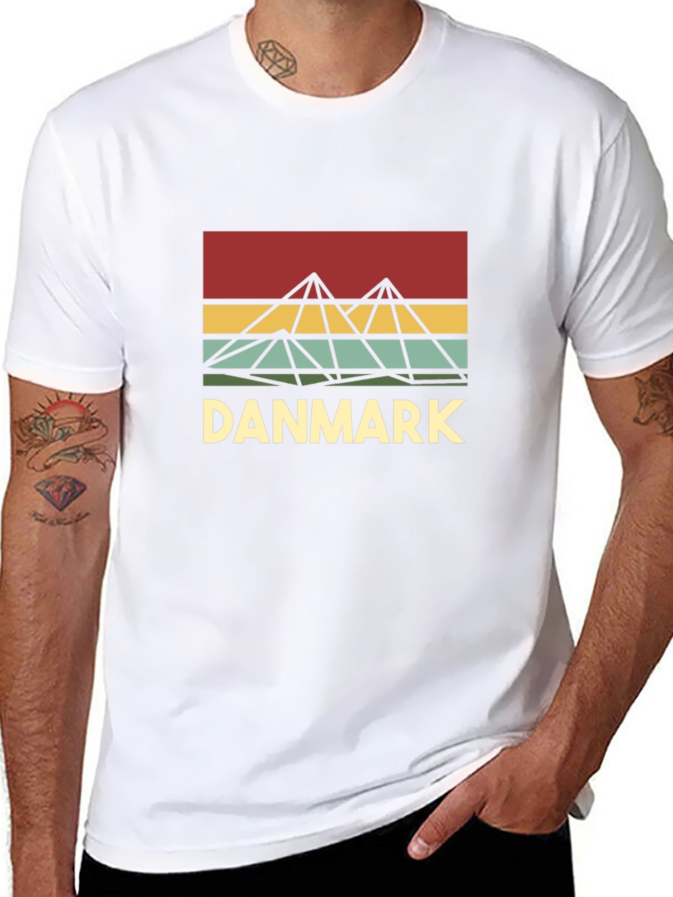 Retro DANMARK T-Shirt - Denmark Graphic Tee