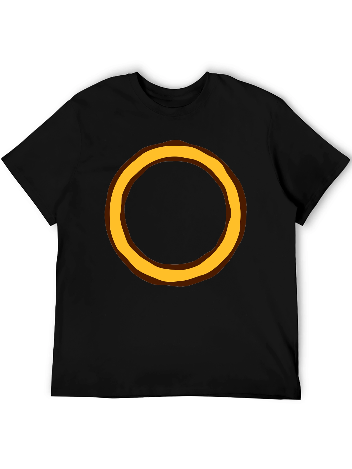Circular Design Black T-Shirt