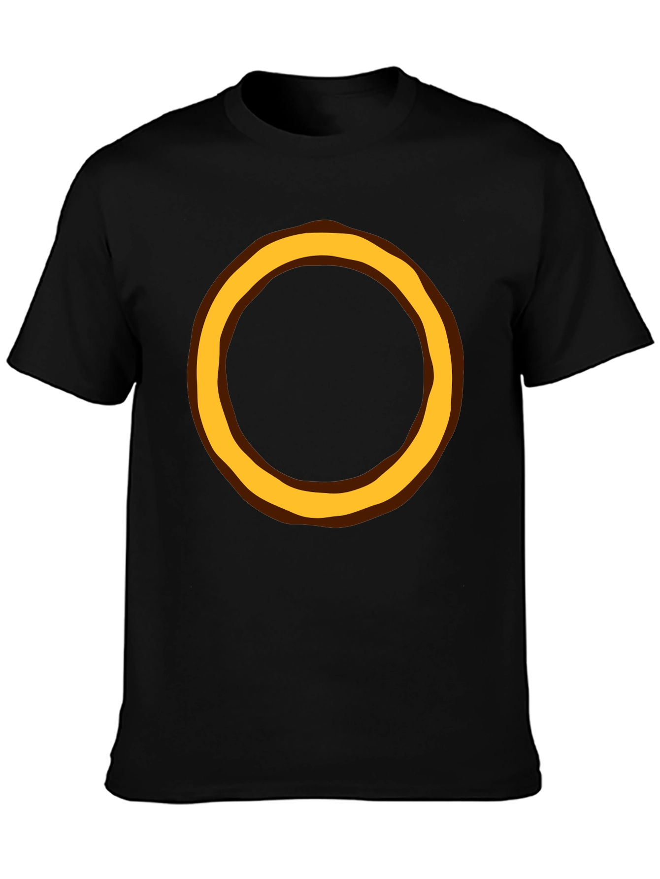 Circular Design Black T-Shirt