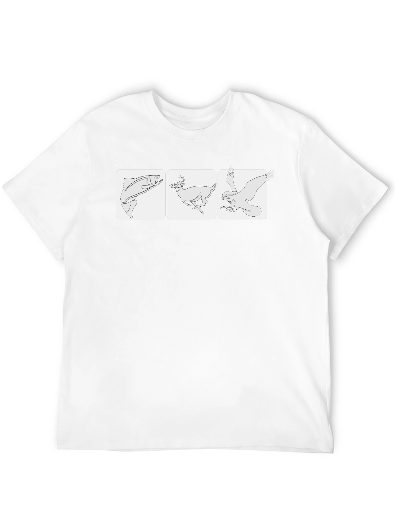 Outdoor Animal Graphic T-Shirt - Black