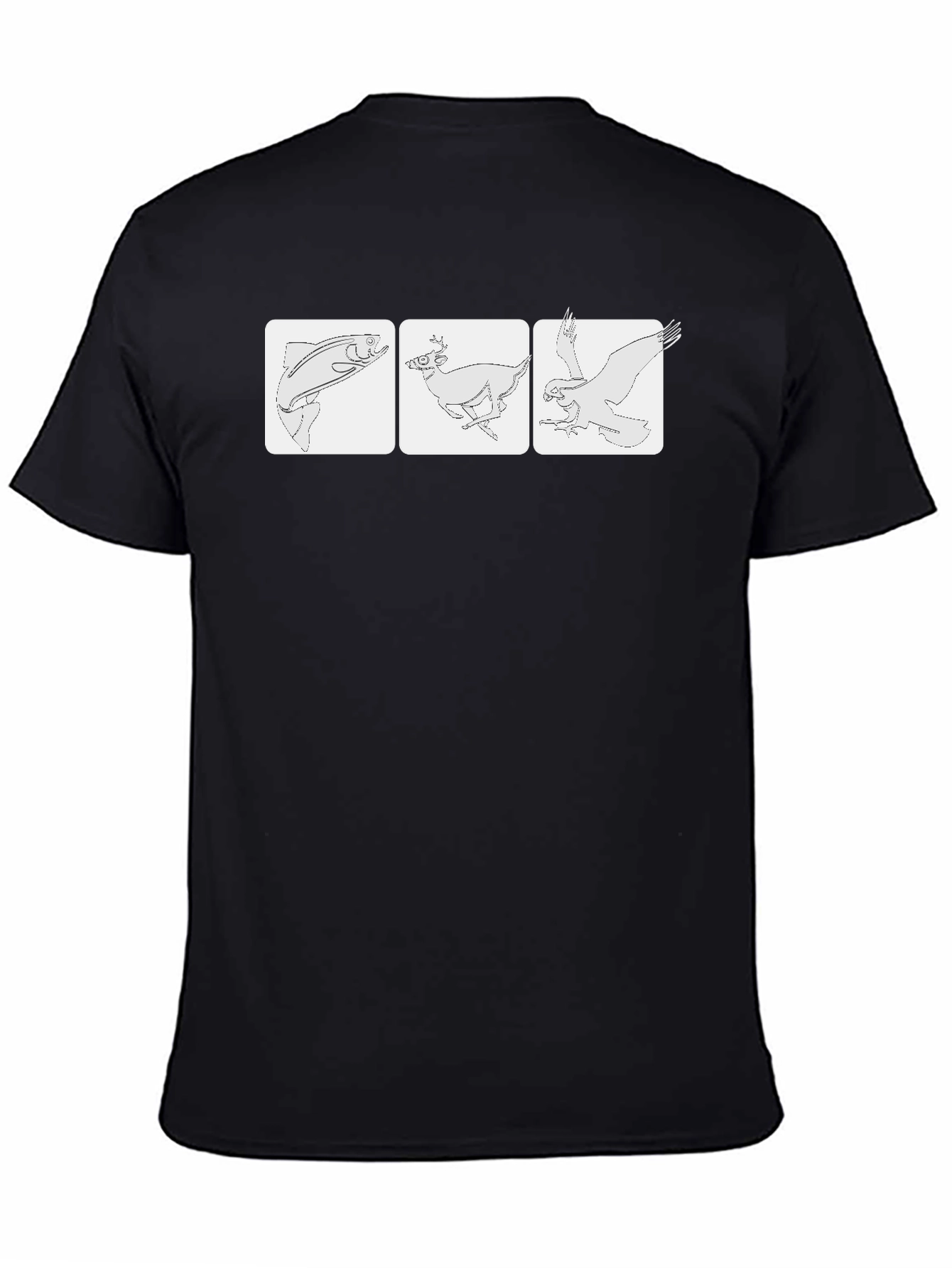 Outdoor Animal Graphic T-Shirt - Black
