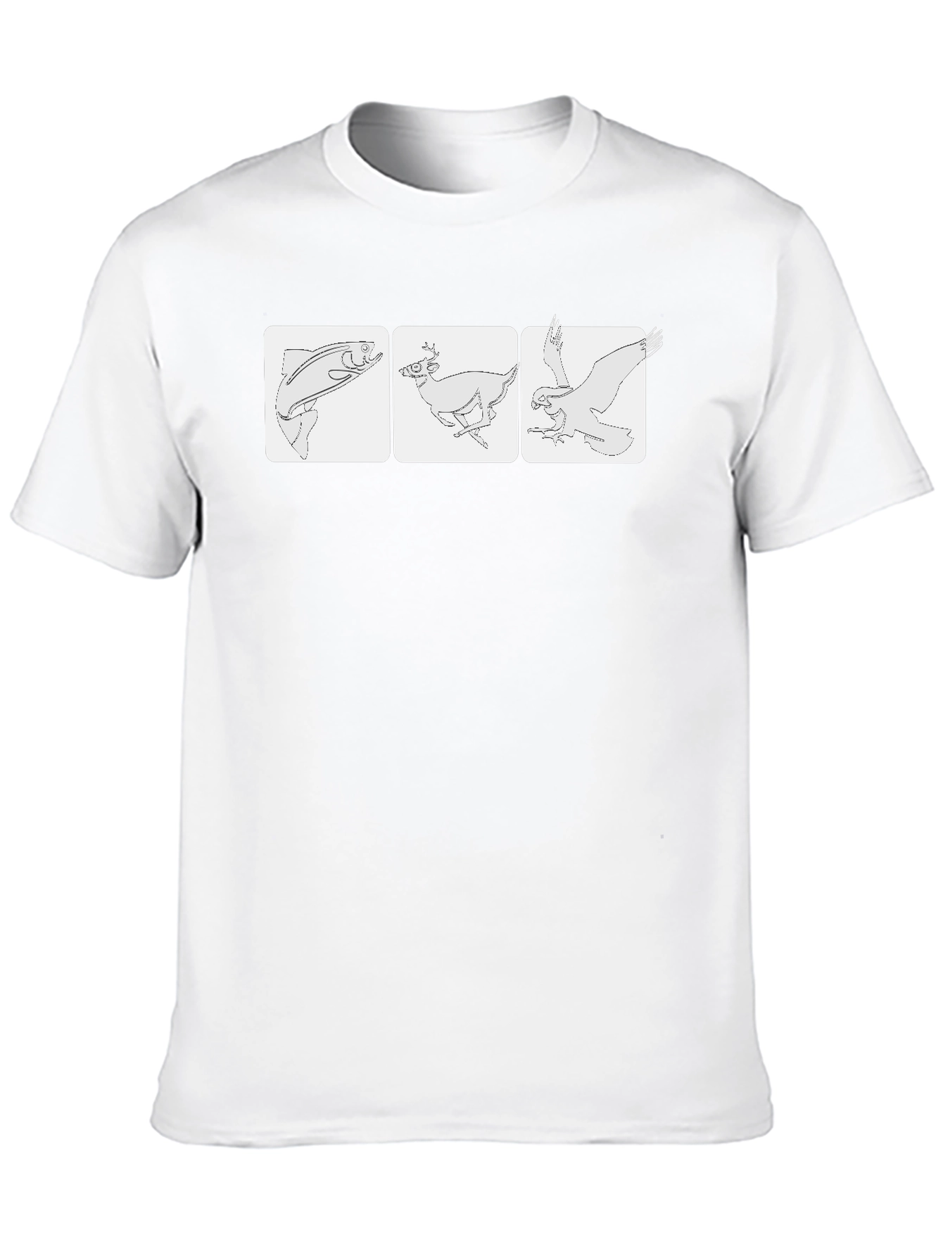 Outdoor Animal Graphic T-Shirt - Black
