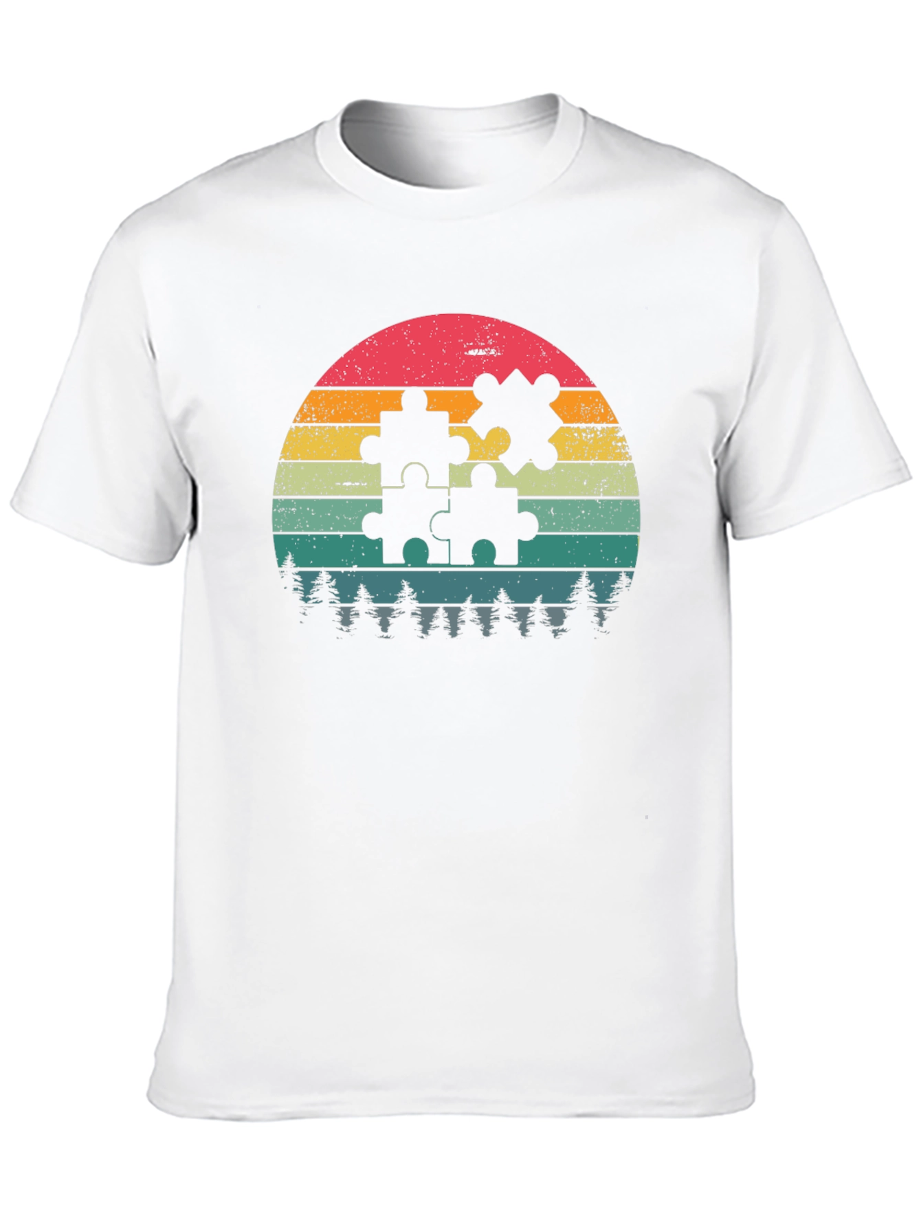 Retro Puzzle Piece Graphic Tee