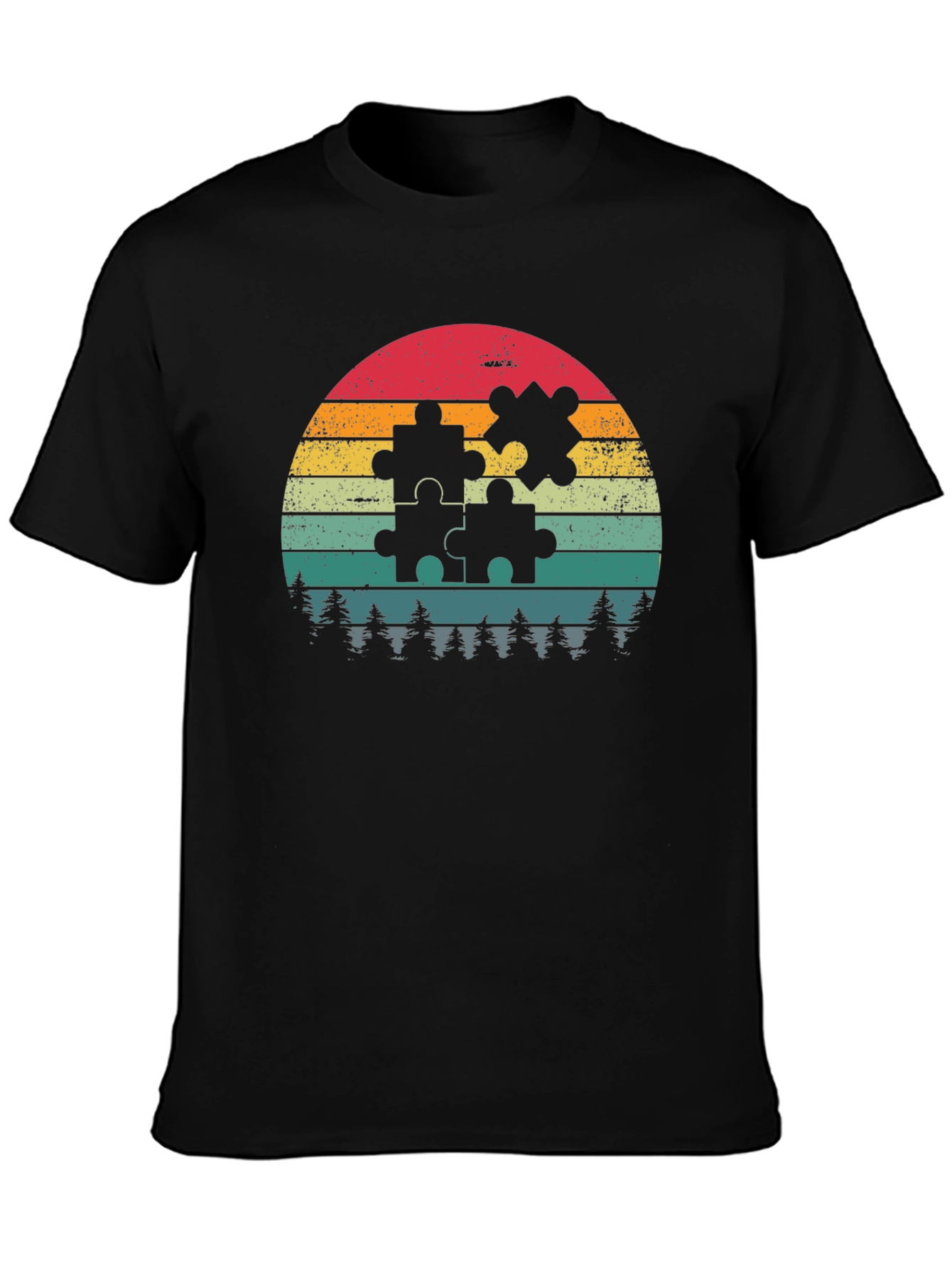 Retro Puzzle Piece Graphic Tee