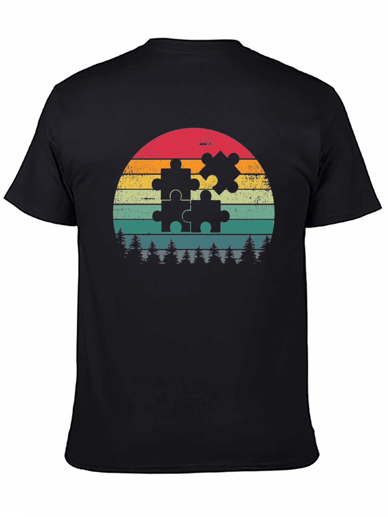 Retro Puzzle Piece Graphic Tee