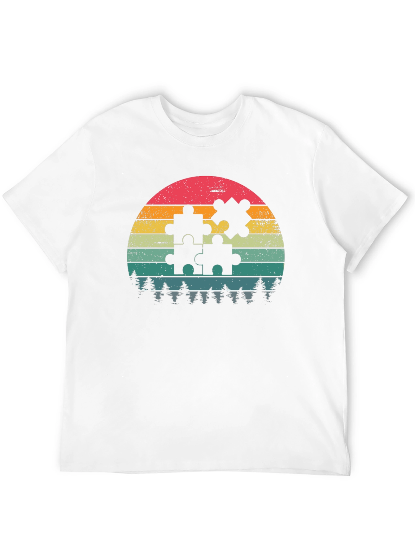 Retro Puzzle Piece Graphic Tee