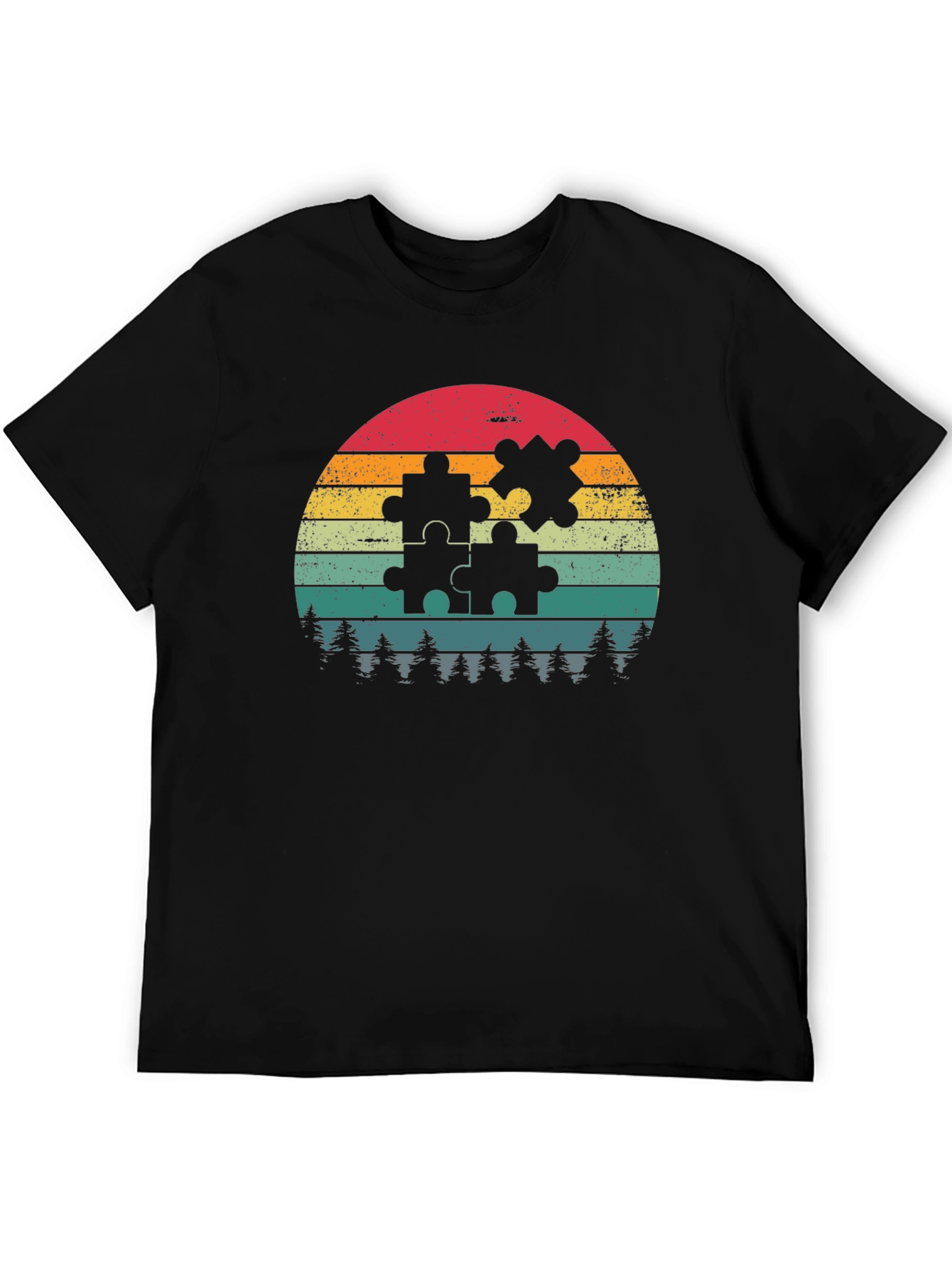 Retro Puzzle Piece Graphic Tee