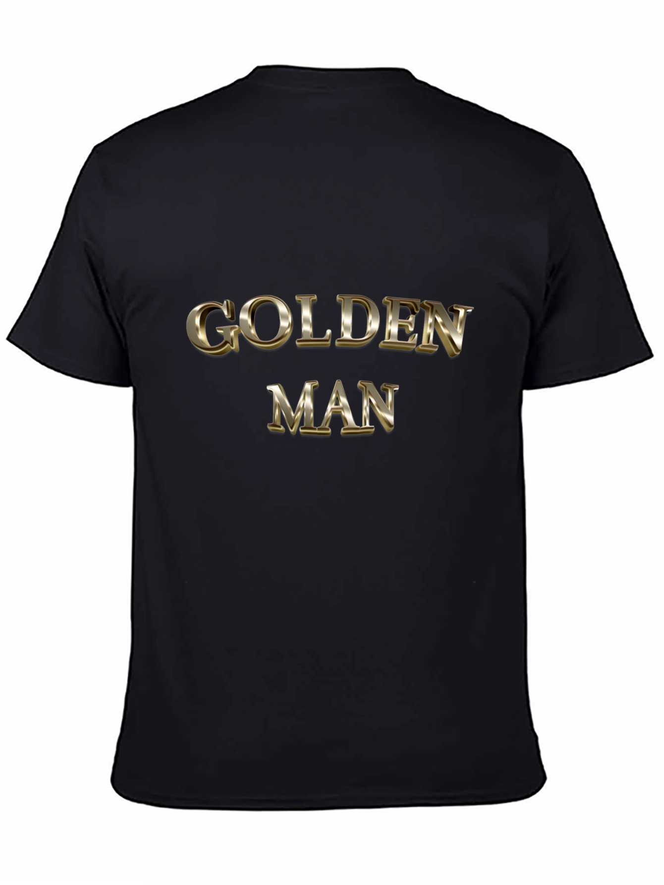 Golden Man Graphic Black T-Shirt