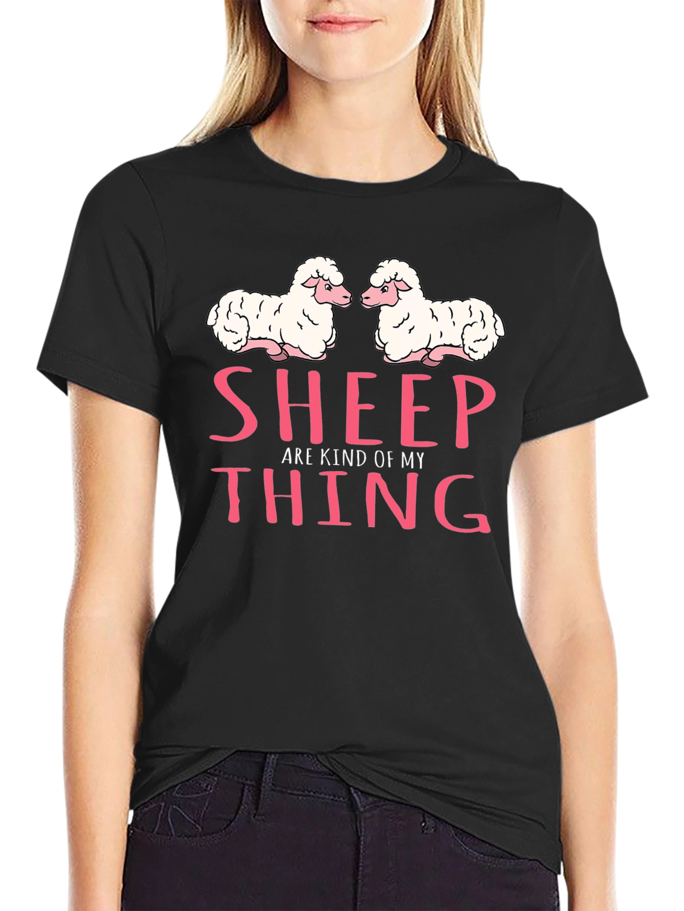 Sheep Are Kind of My Thing Black T-Shirt