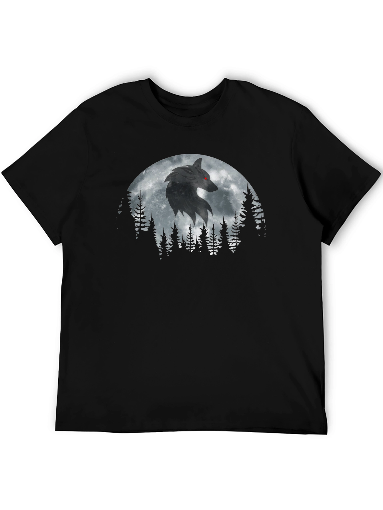 Wolf Moon Forest Graphic T-Shirt