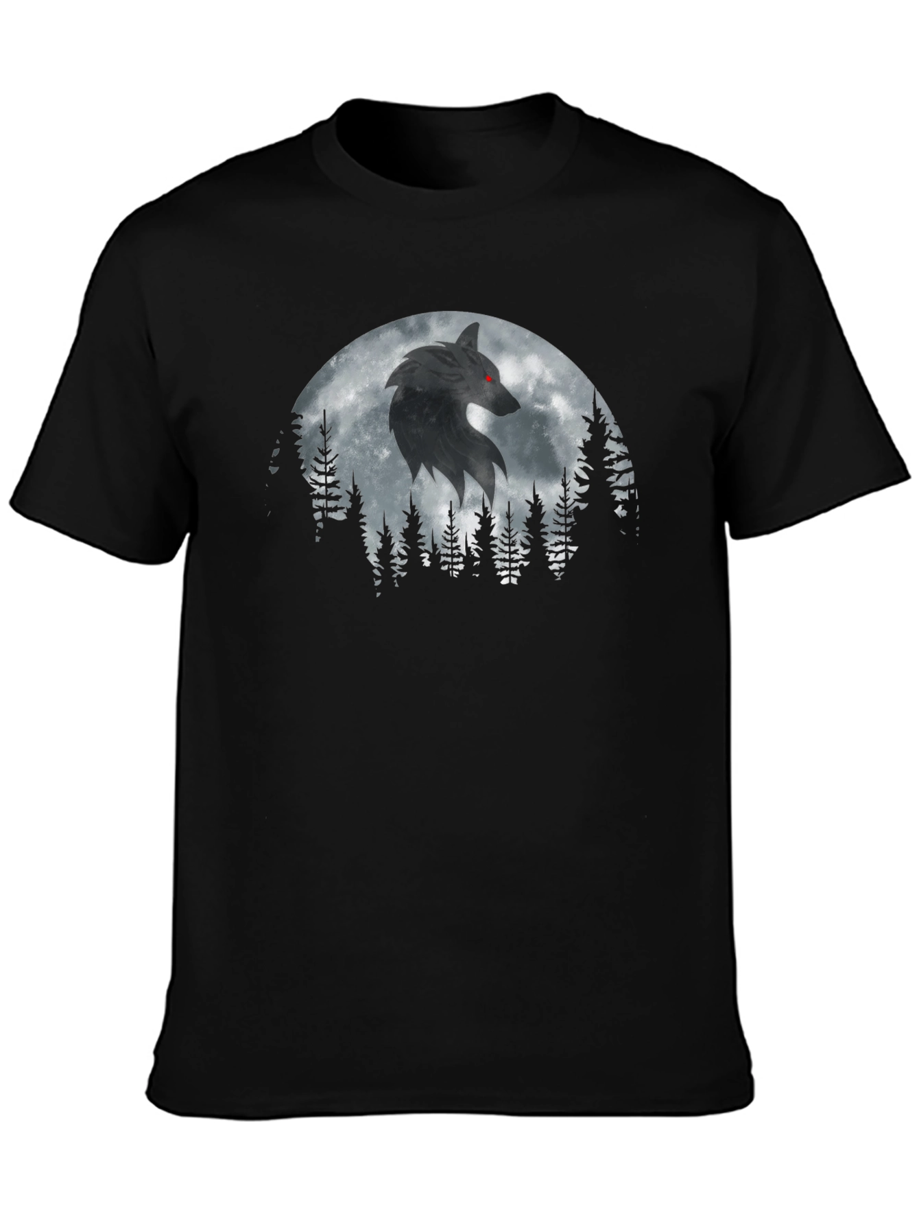 Wolf Moon Forest Graphic T-Shirt