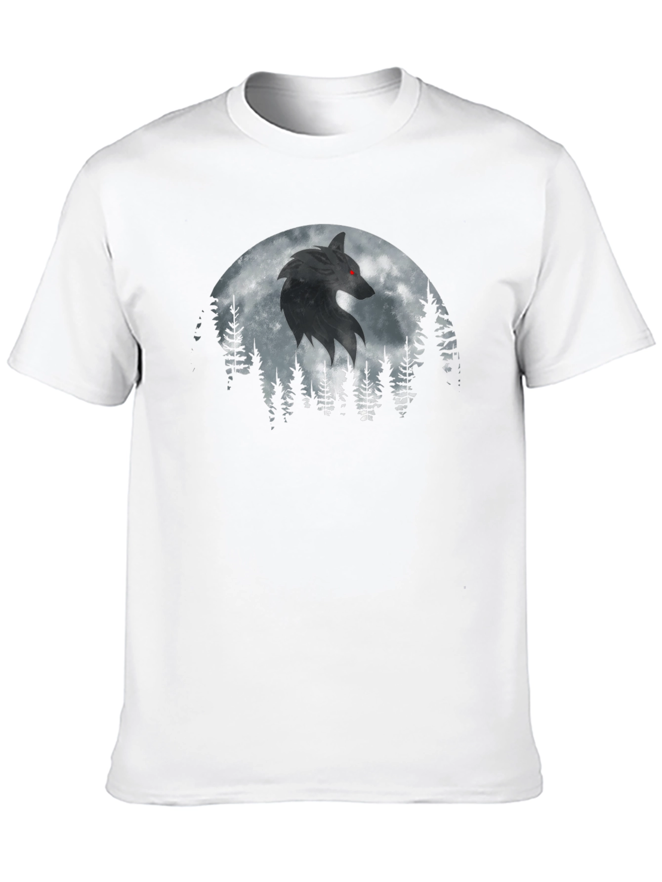 Wolf Moon Forest Graphic T-Shirt
