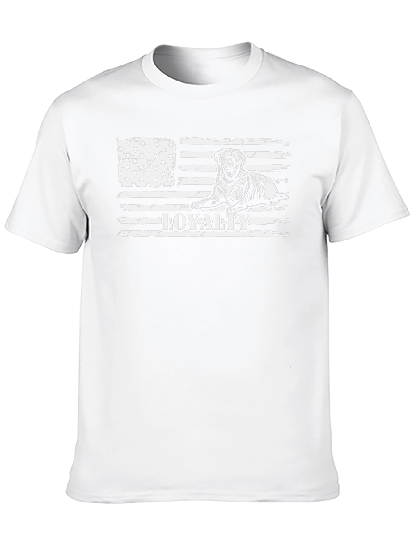 Loyalty Dog American Flag Black T-Shirt