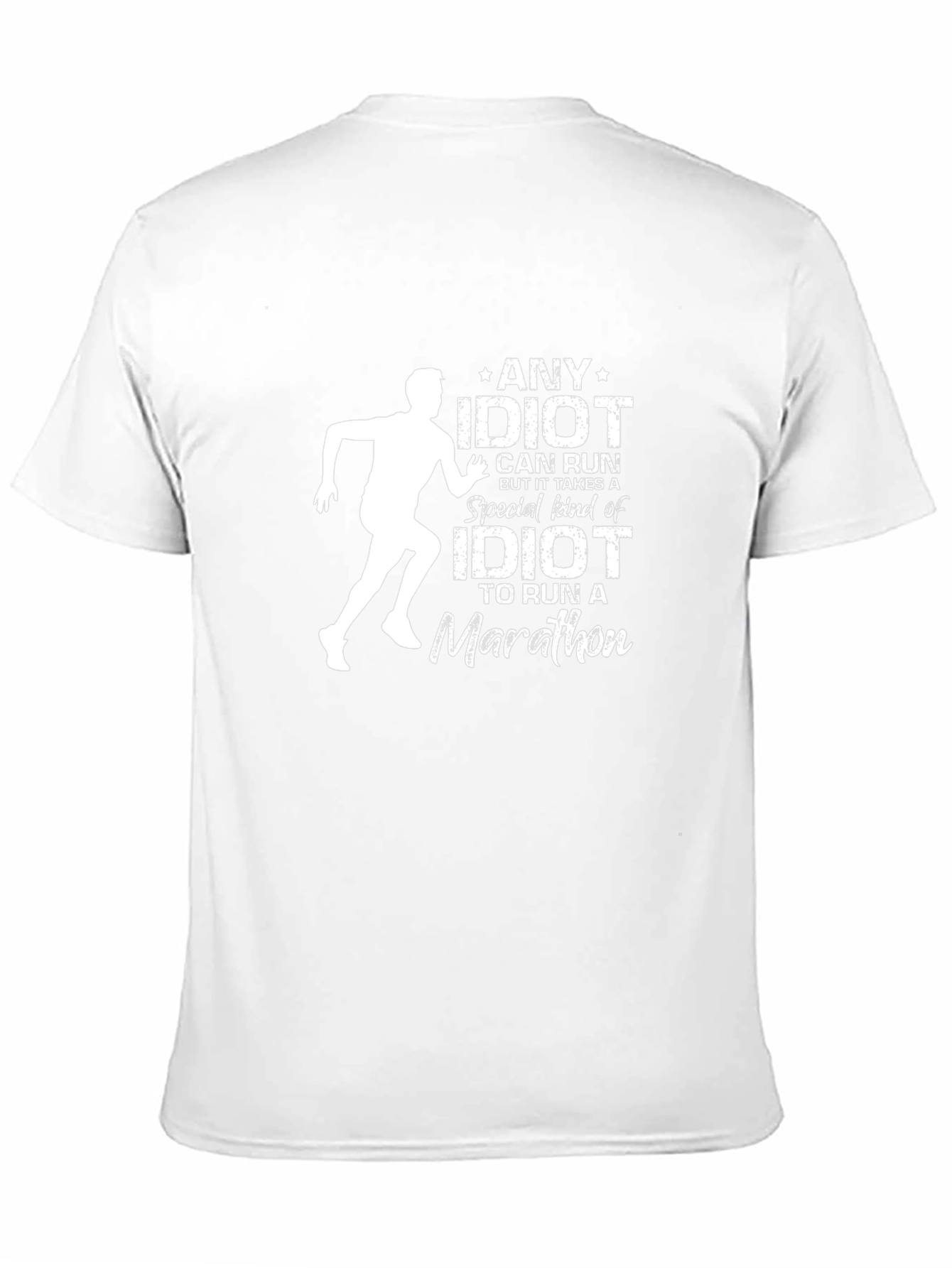 Marathon Idiot Graphic Tee Funny Running Shirt