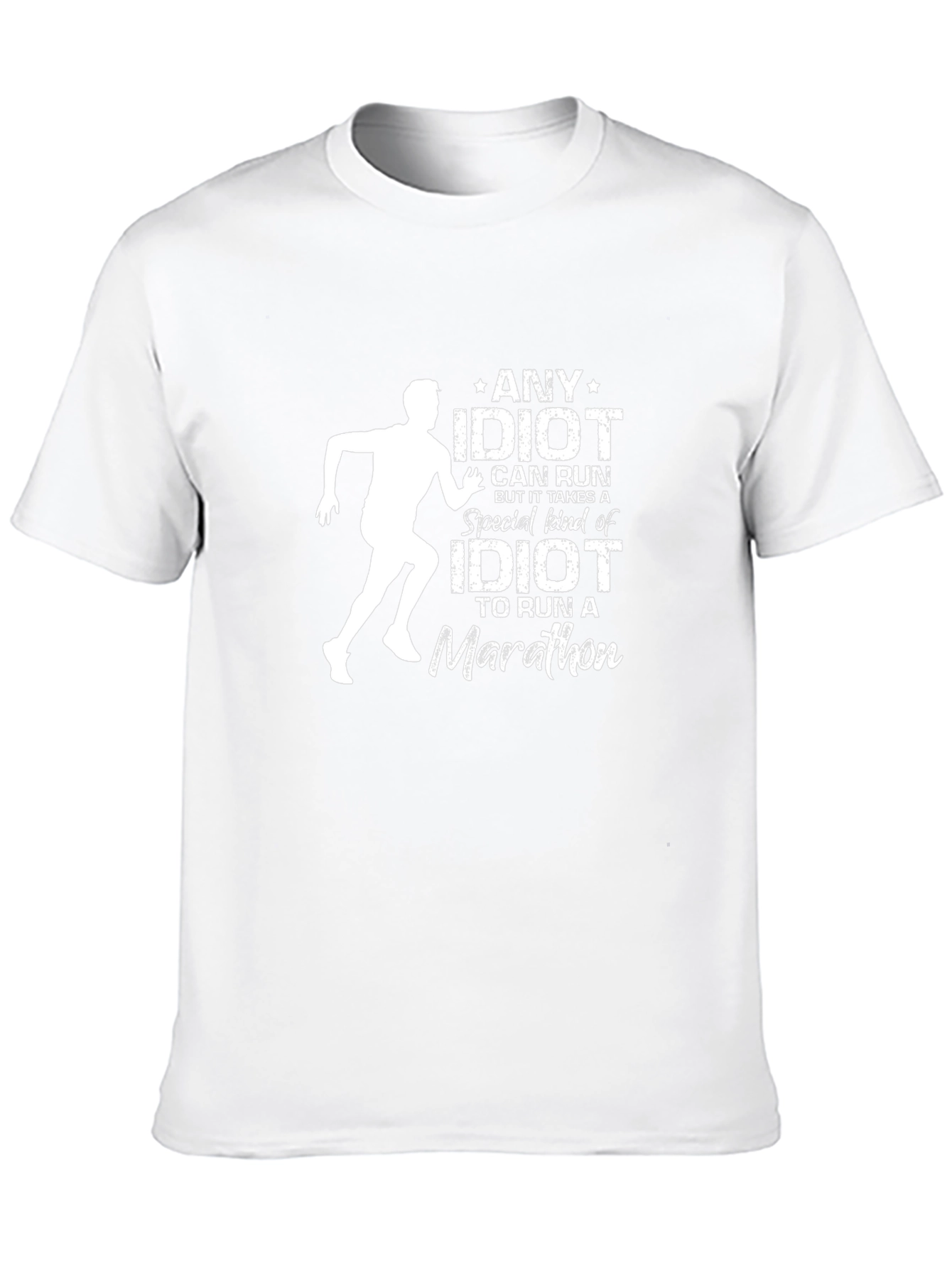 Marathon Idiot Graphic Tee Funny Running Shirt
