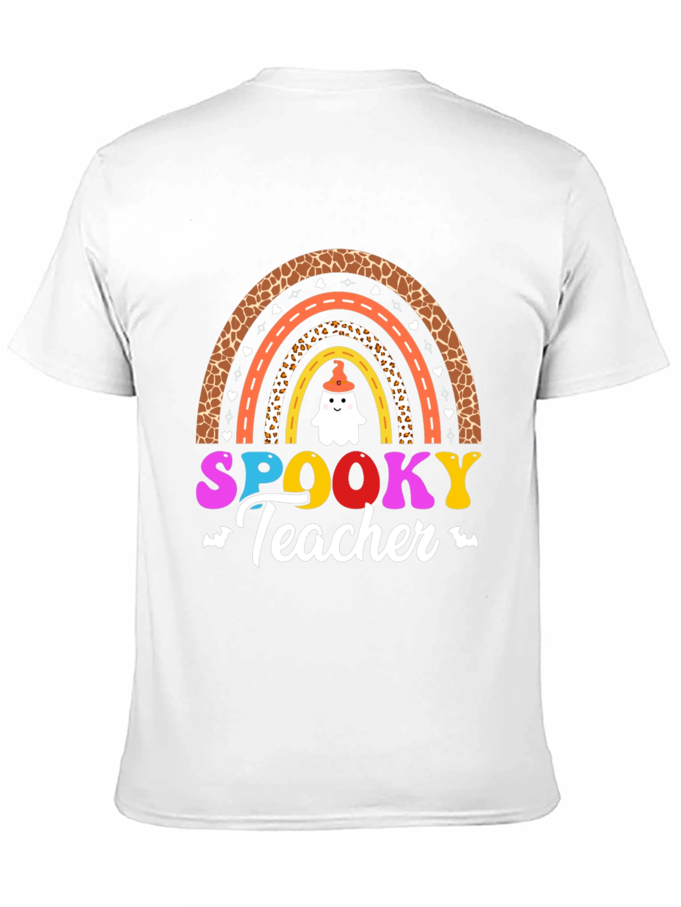 Spooky Teacher Halloween Rainbow T-Shirt