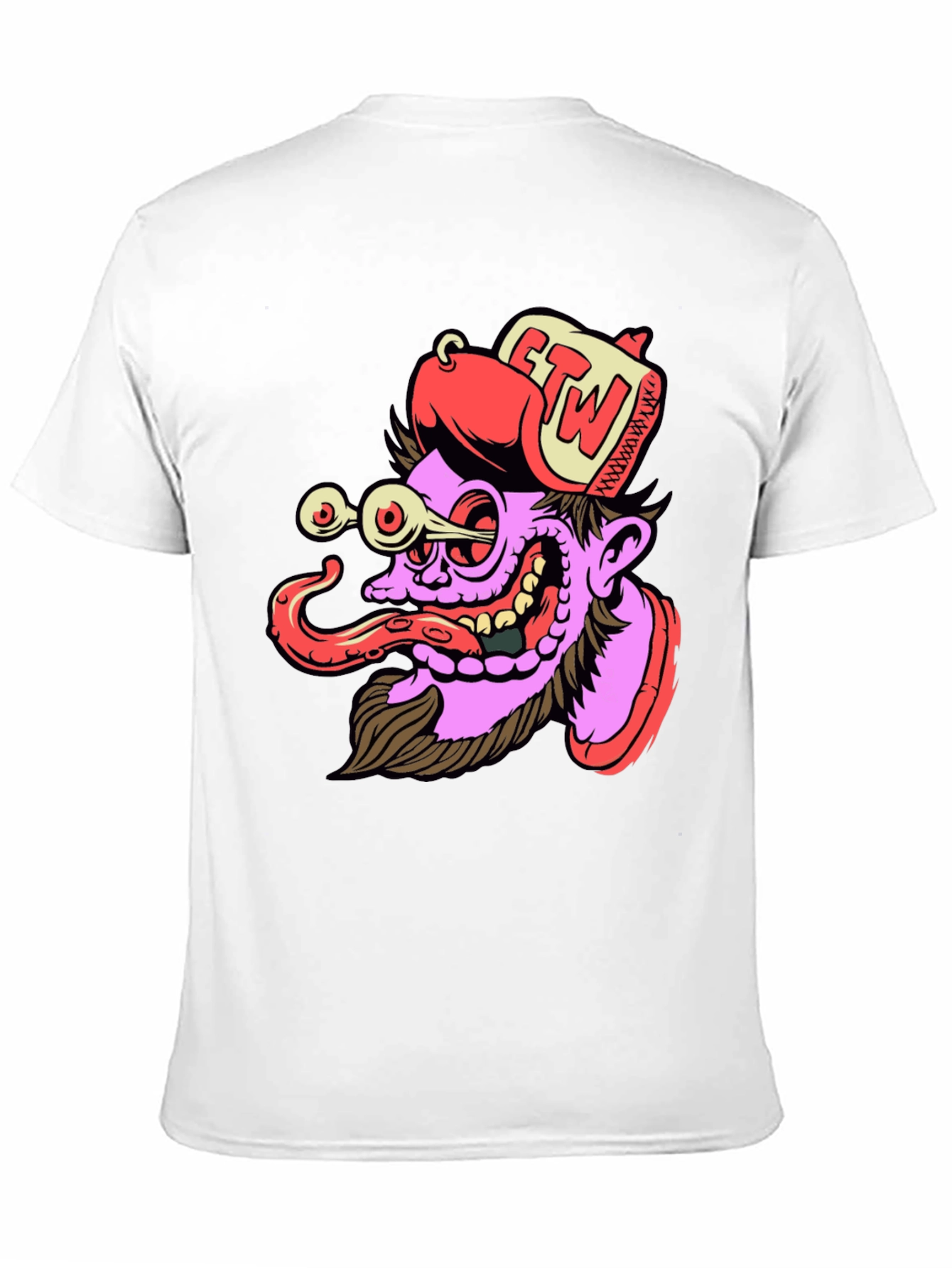 Cartoon Graphic Print Black T-Shirt