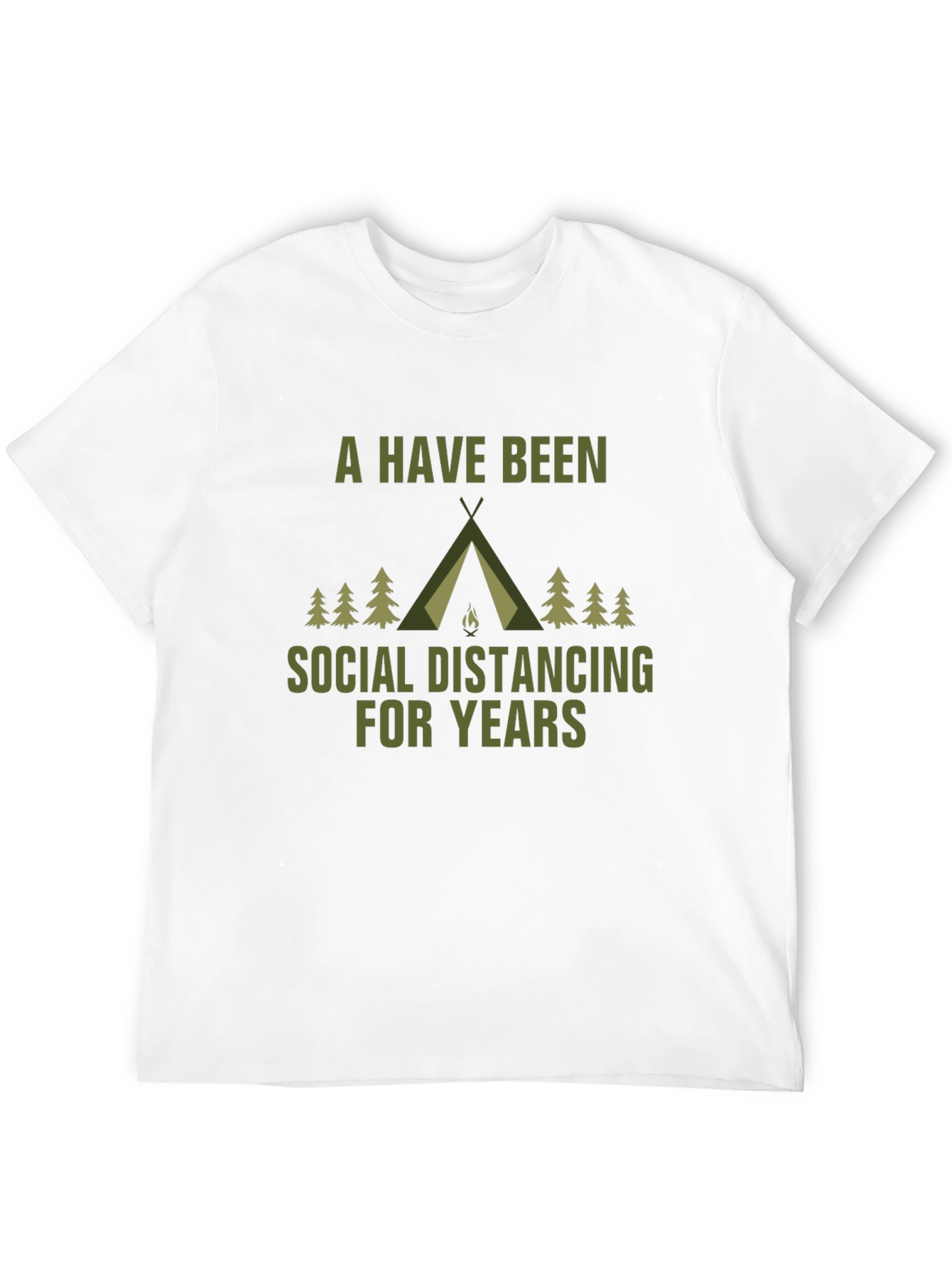 Social Distancing Camping T-Shirt - Black