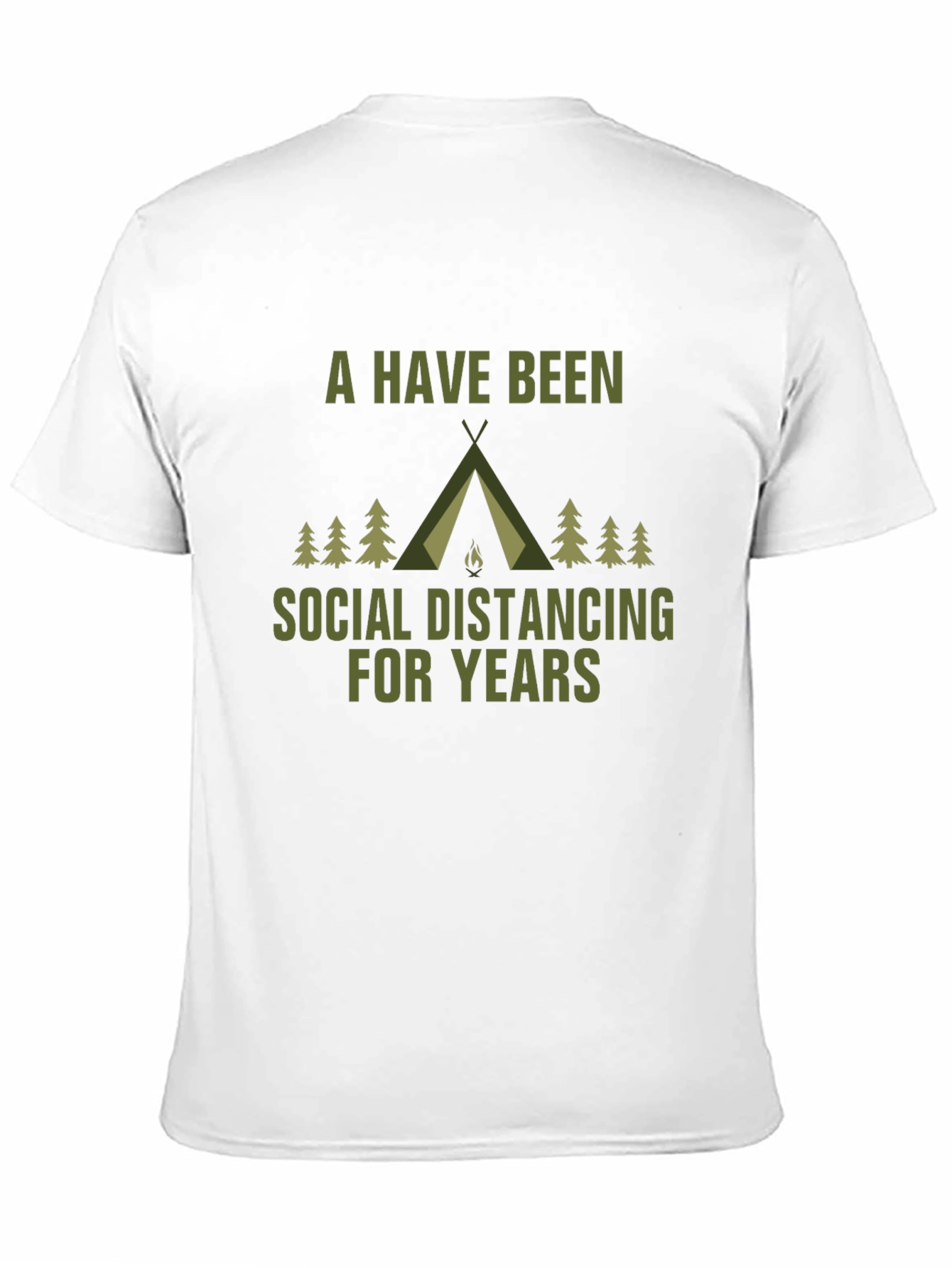 Social Distancing Camping T-Shirt - Black